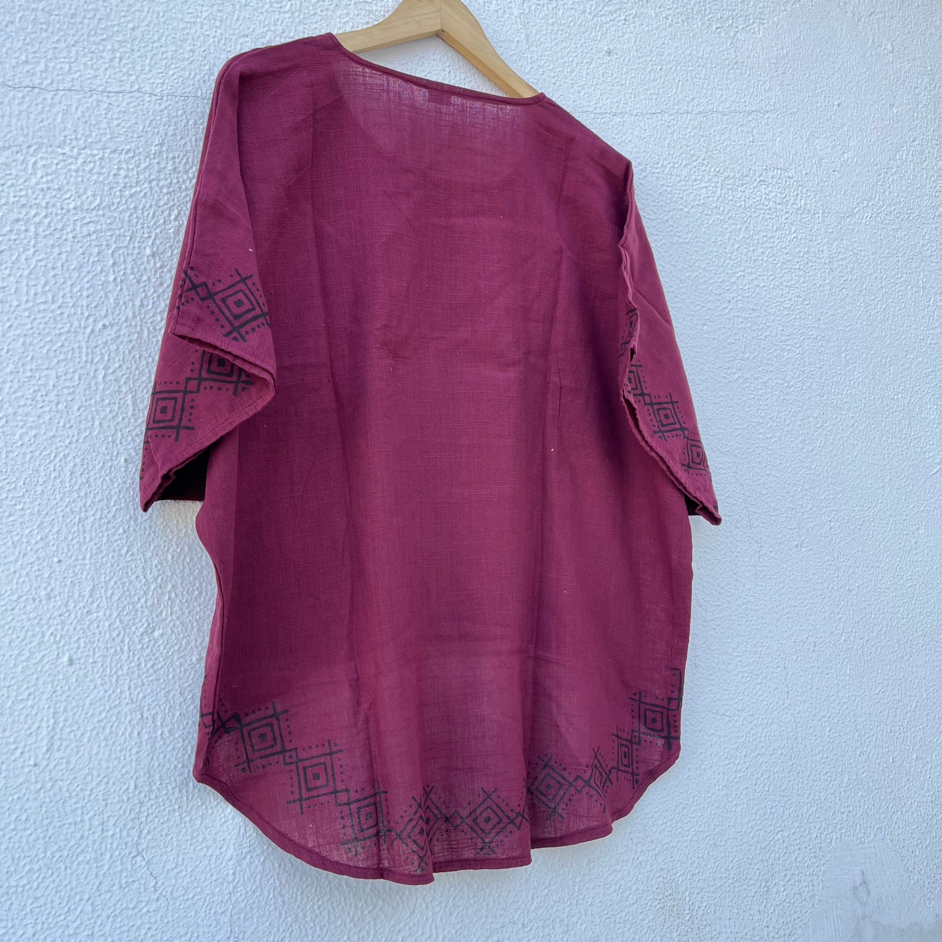 Aawara Cotton Top- Mulberry Berry