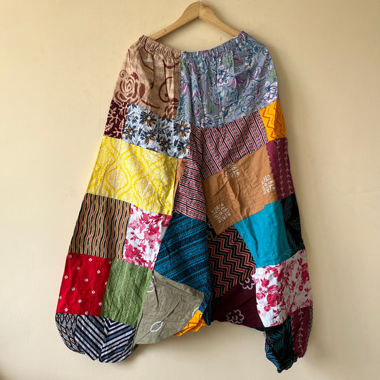 Patchwork Harem Pants
