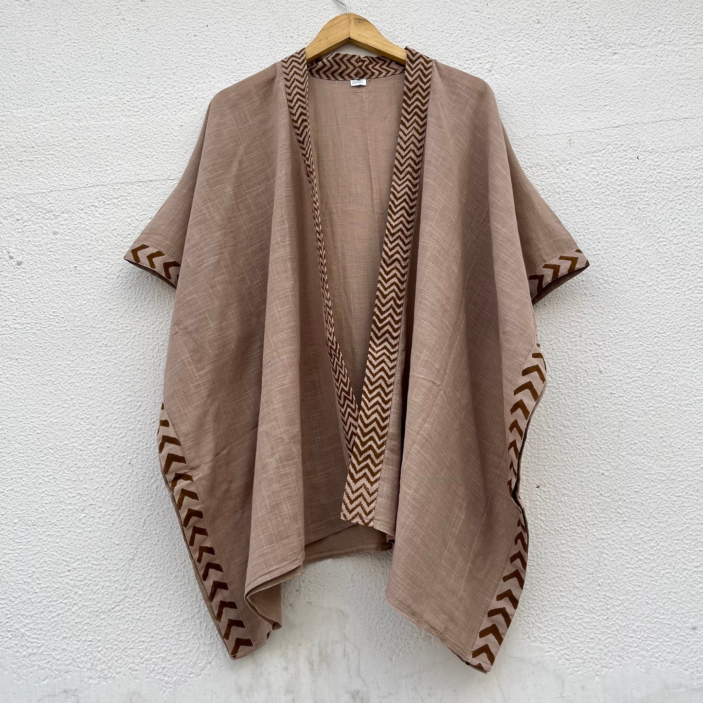 Karwaan Kaftan Cotton Shrug - Light Sand