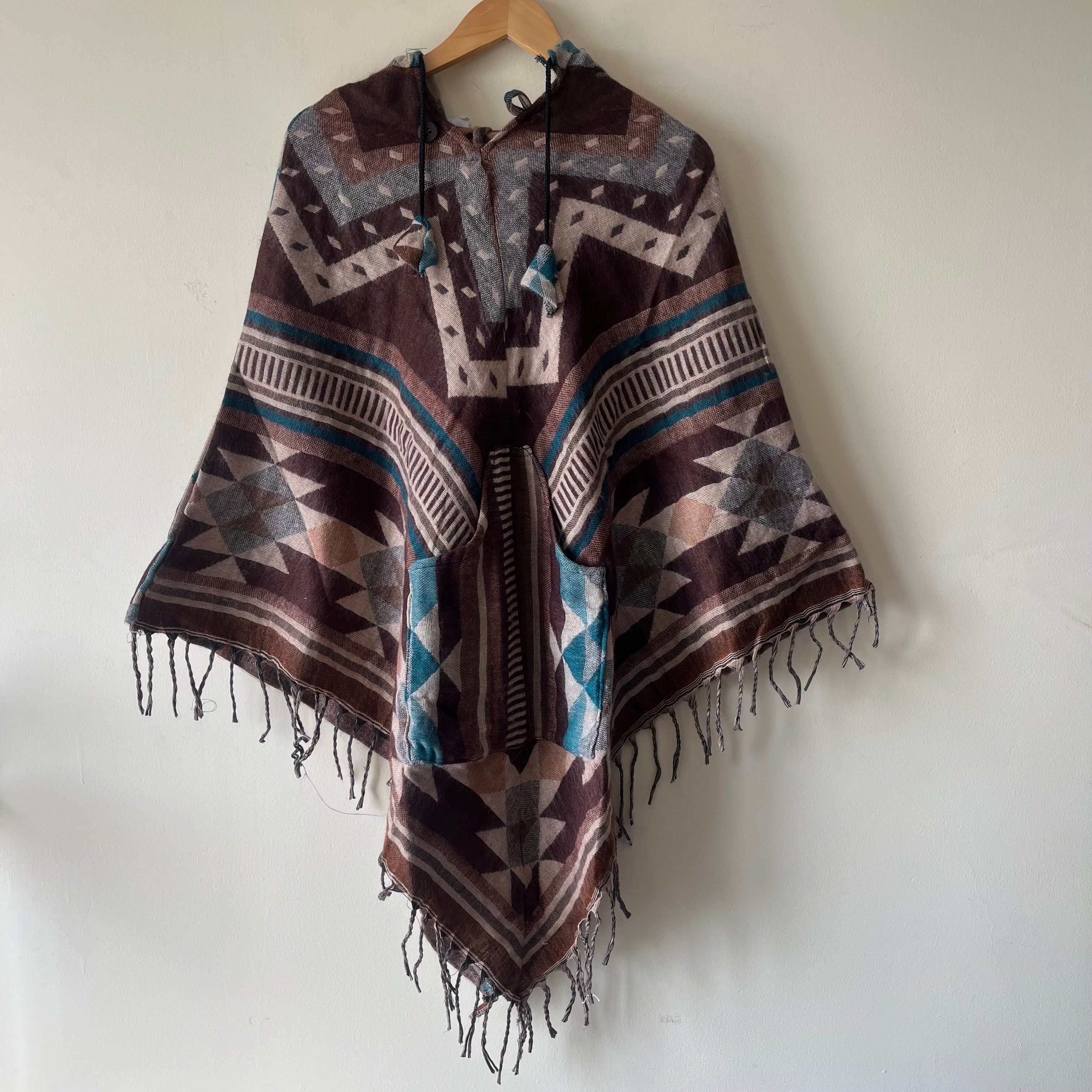 Pahadi Printed Poncho With Hood
