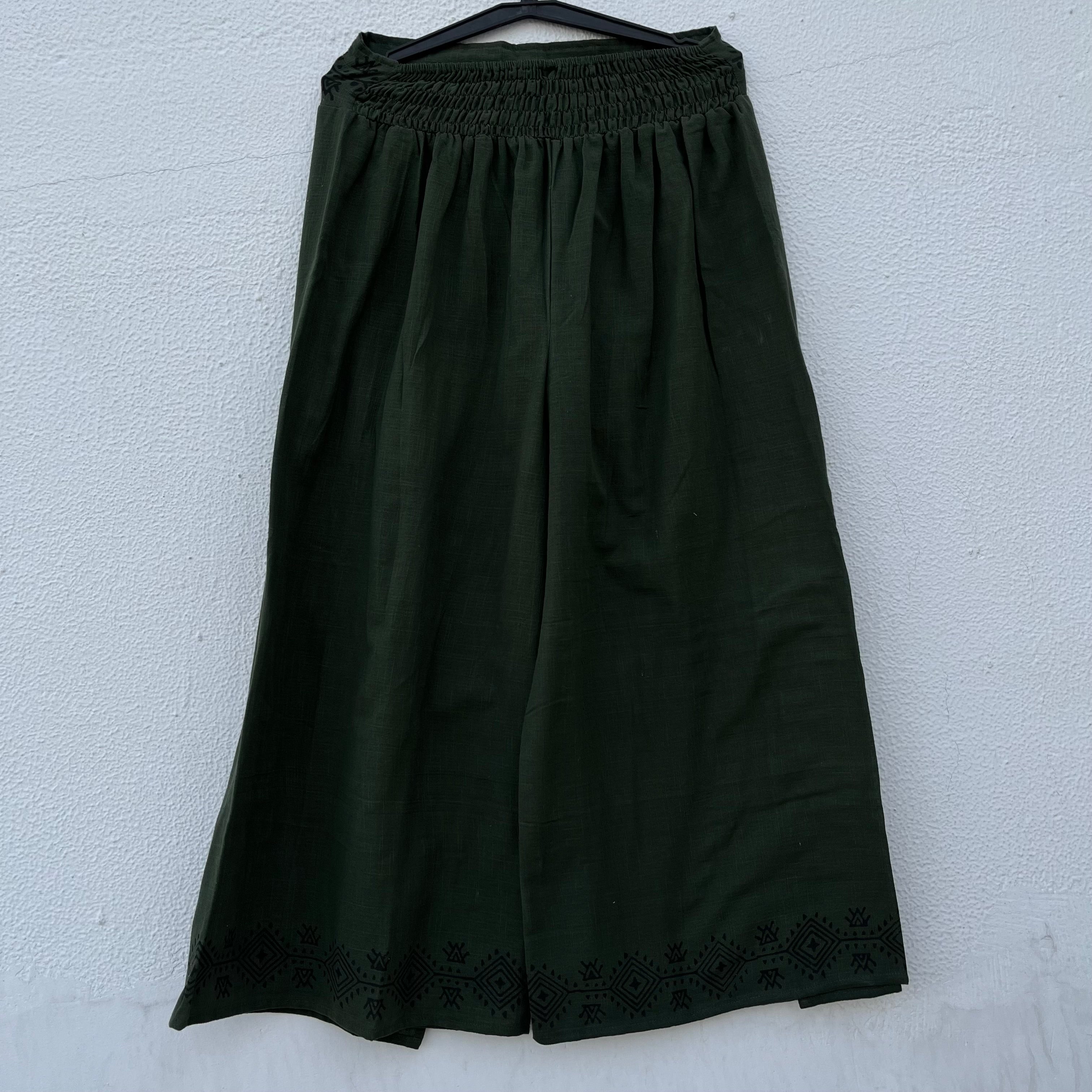 Mastani Cotton Pant- Forest