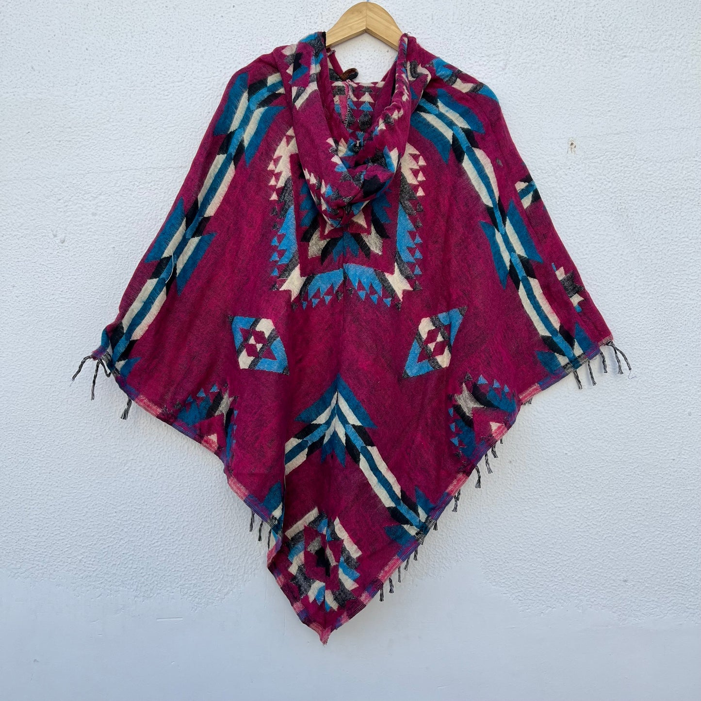 Pahadi Printed Poncho With Hood