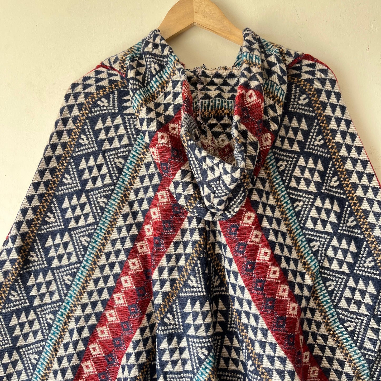 Pahadi Printed Poncho With Hood