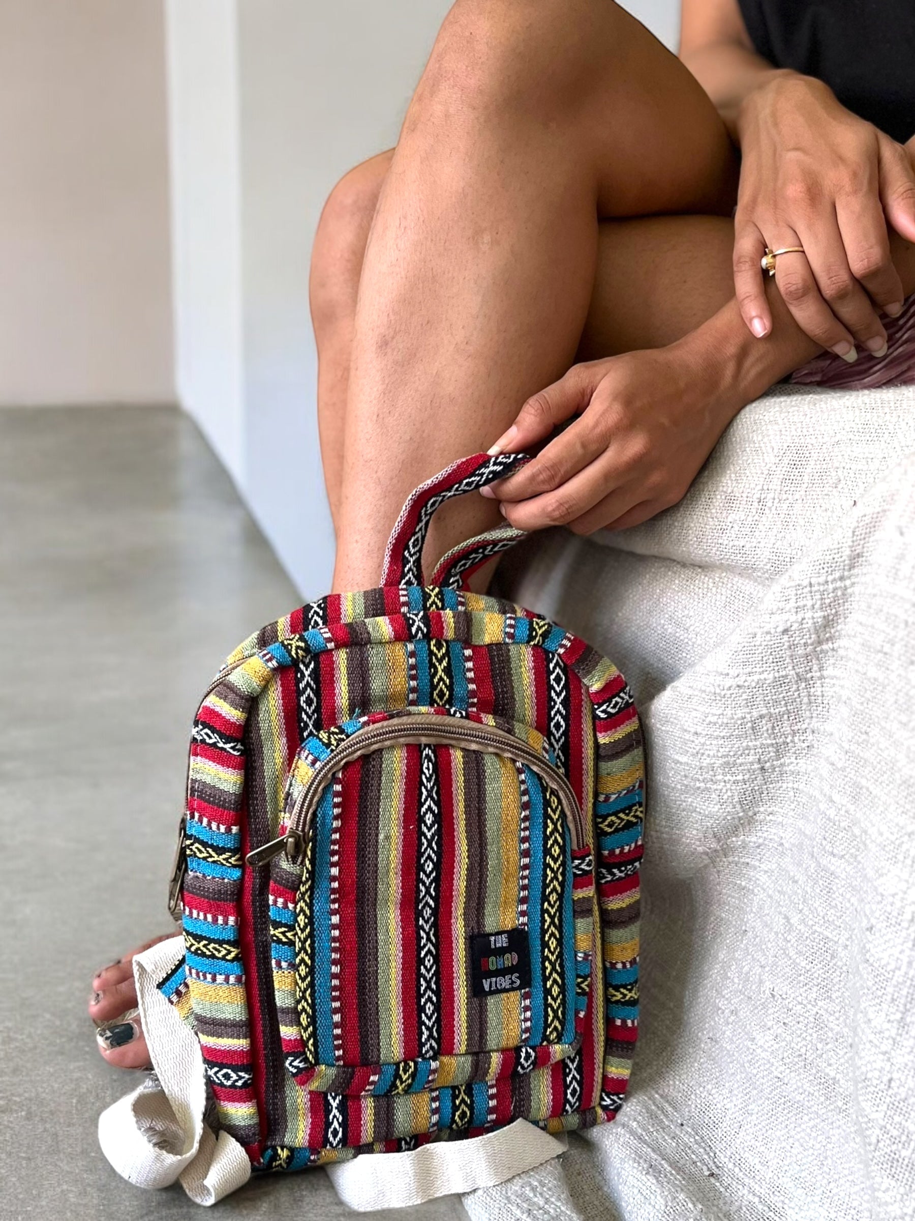 hemp mini backpack Organic by Rawganique (10x11x4.5) conscious mini backpack backpack is the perfect companion for your adventures MINI BACKPACK - NATURAL