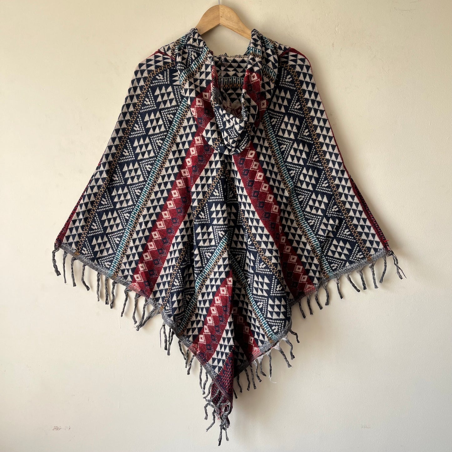 Pahadi Printed Poncho With Hood