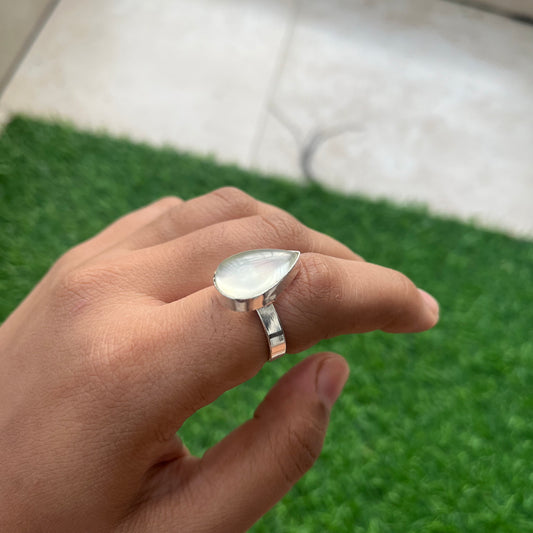 Moonstone Adjustable Ring