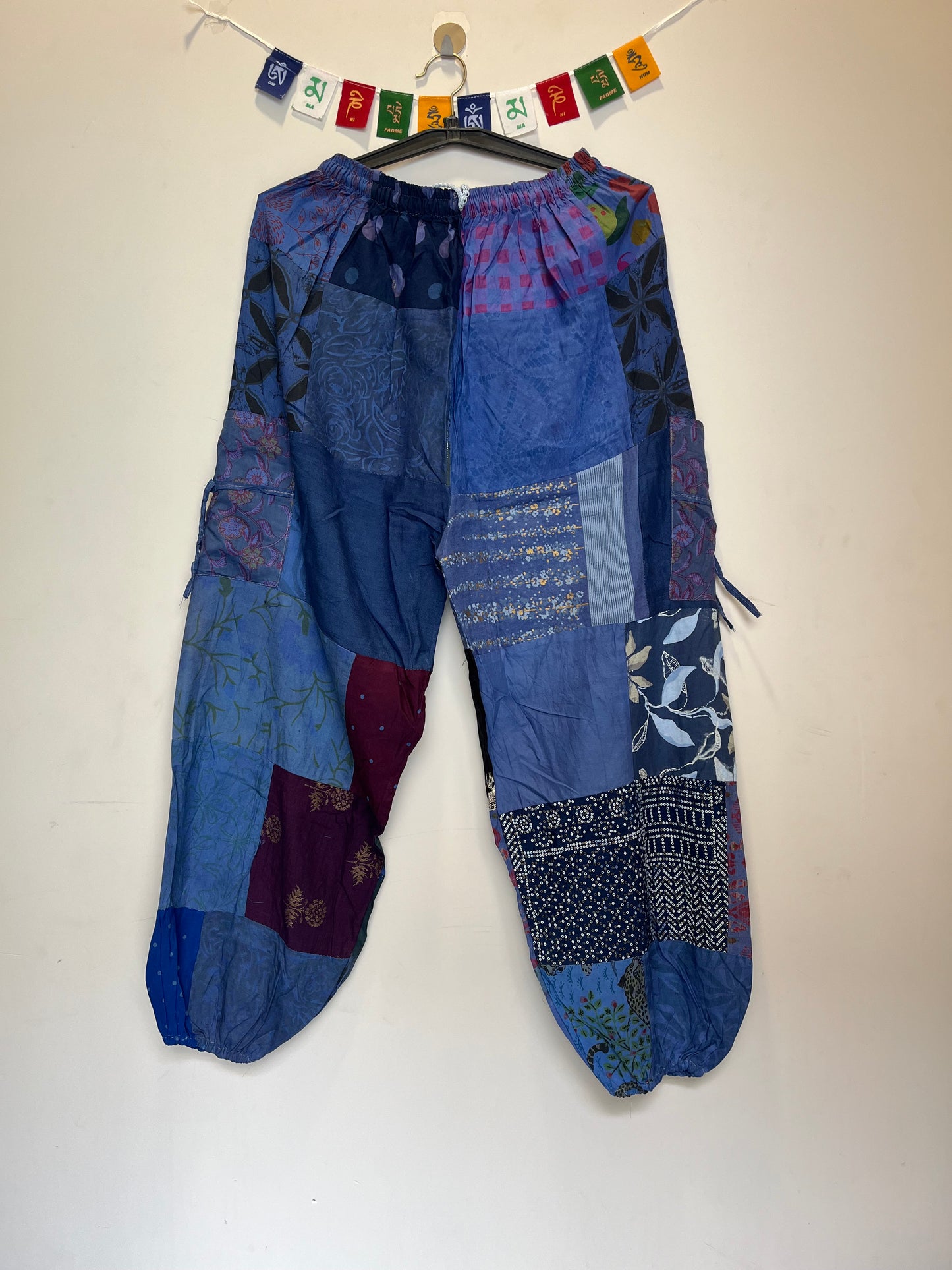 Patchwork Pants - Blue