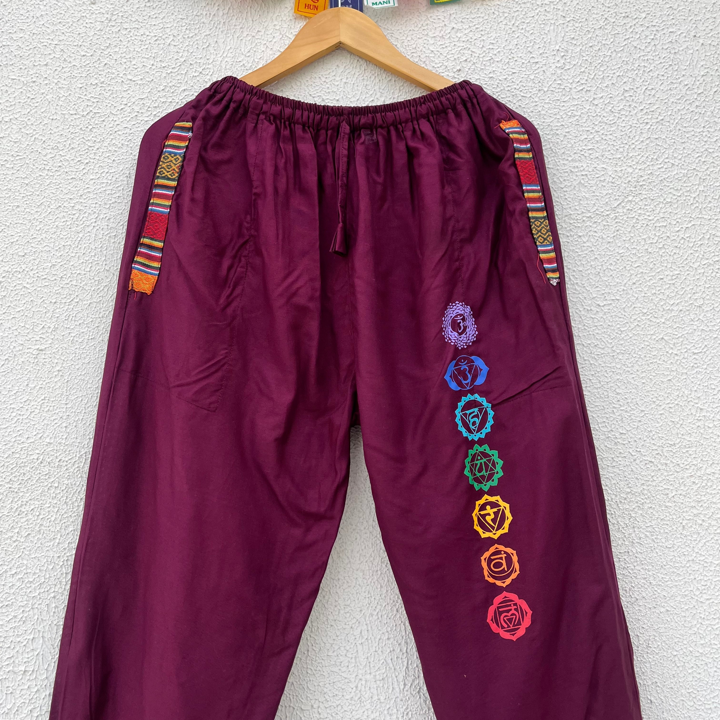 7 Chakra Pants - Wine (Multicolour)