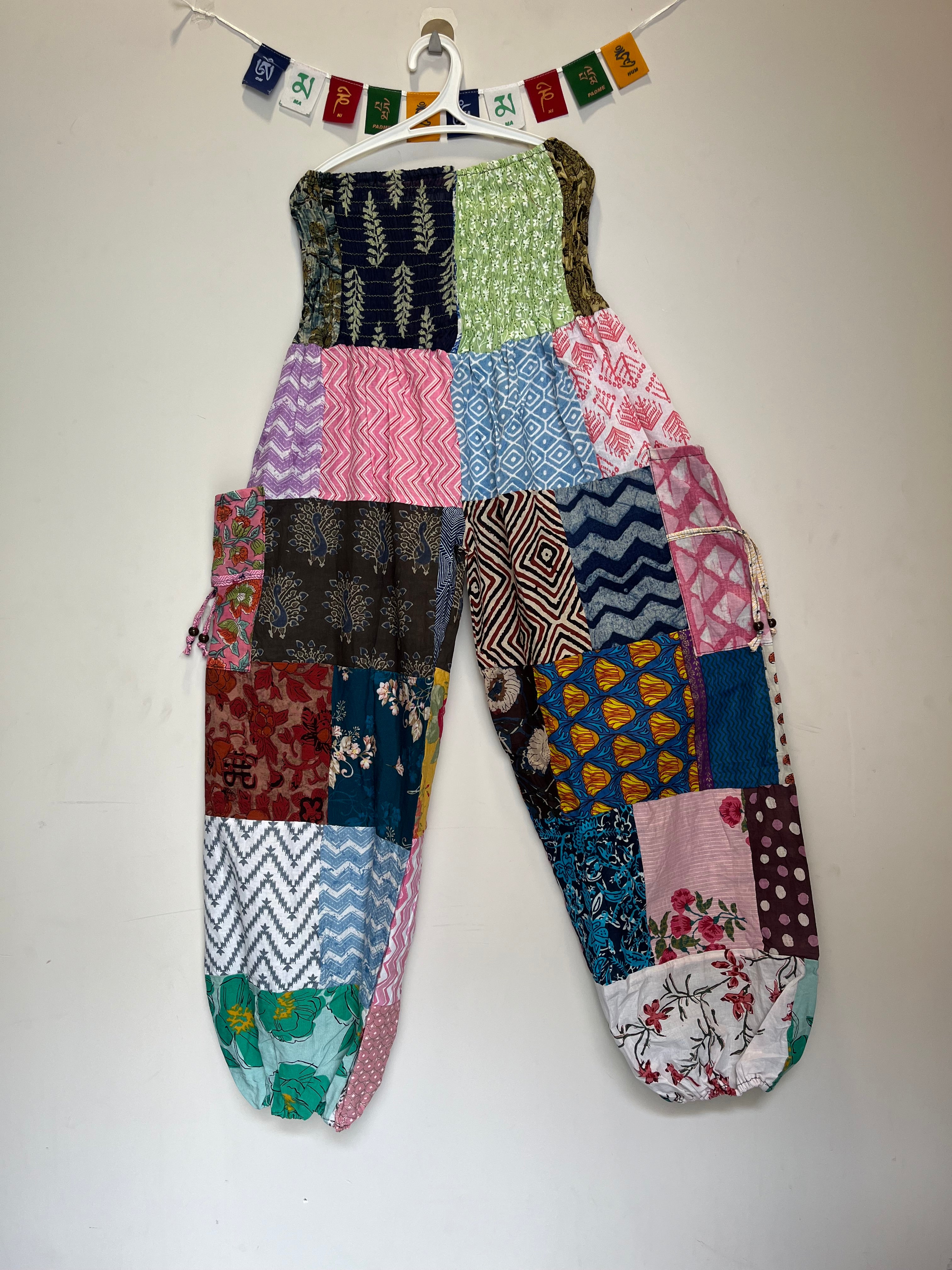 Cotton Patchwork Pants - Kansai Pattern
