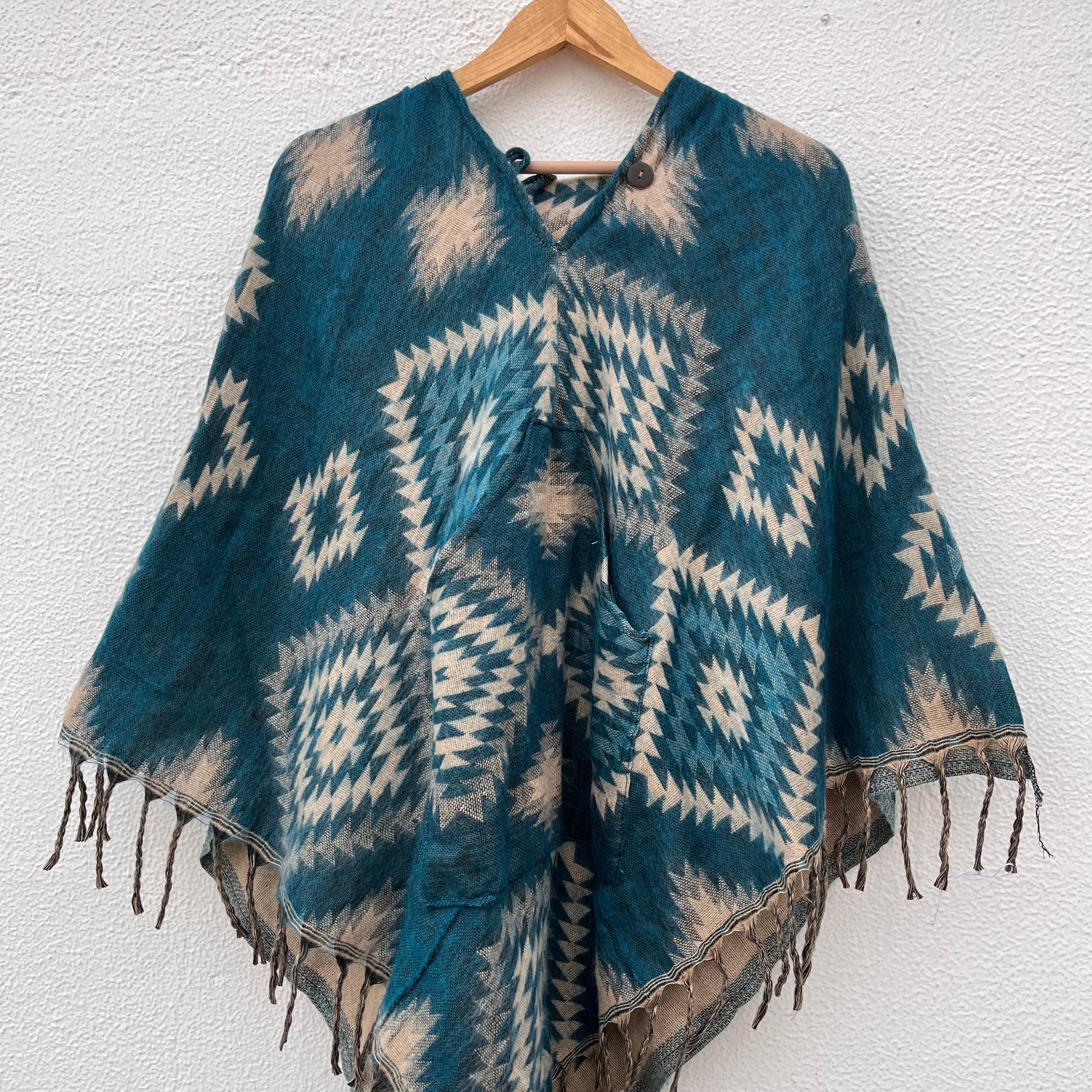 Pahadi Printed Poncho With Hood