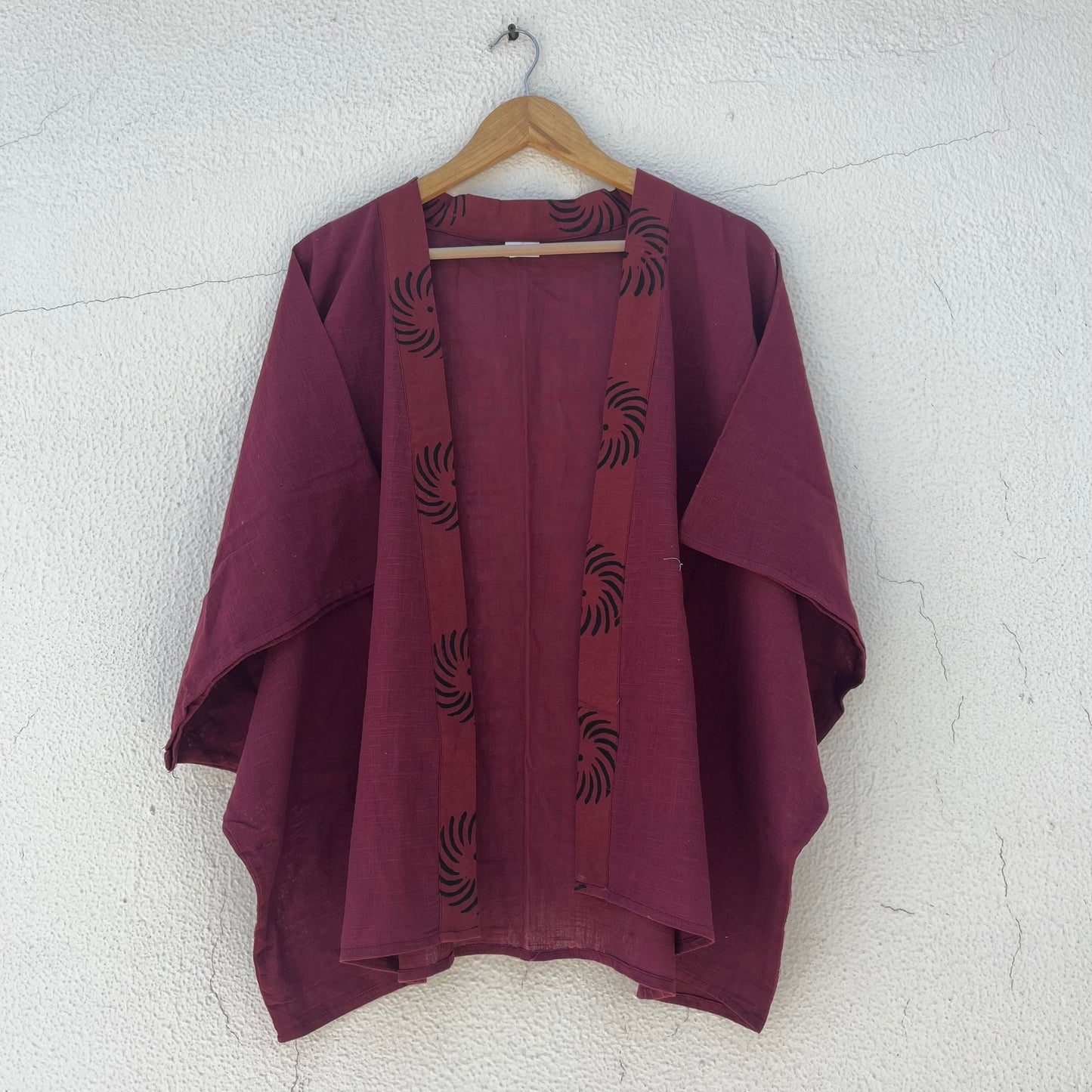 Arika Cotton Shrug- Berry Wine