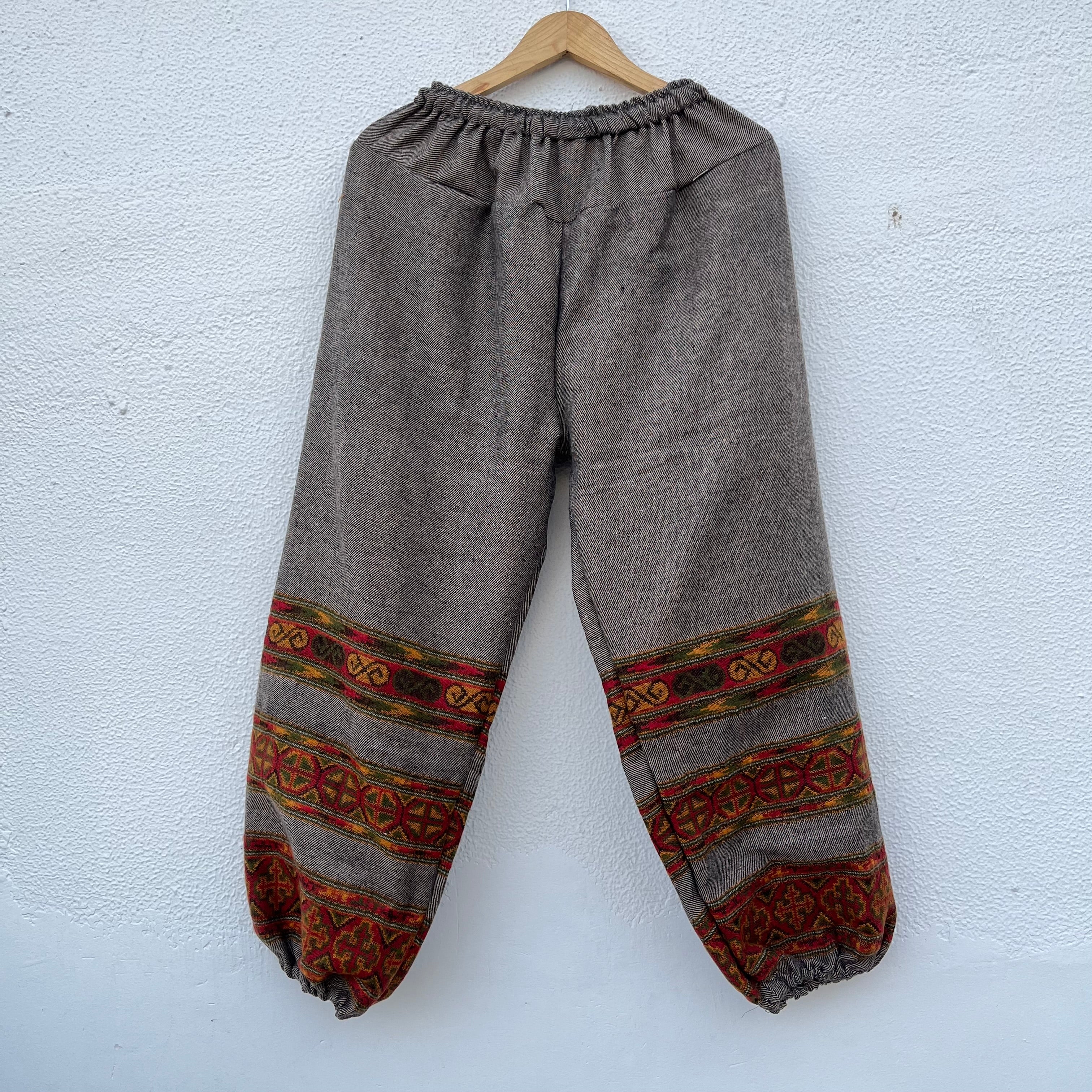 Woollen Kullu 3 Patti Pants- Brown