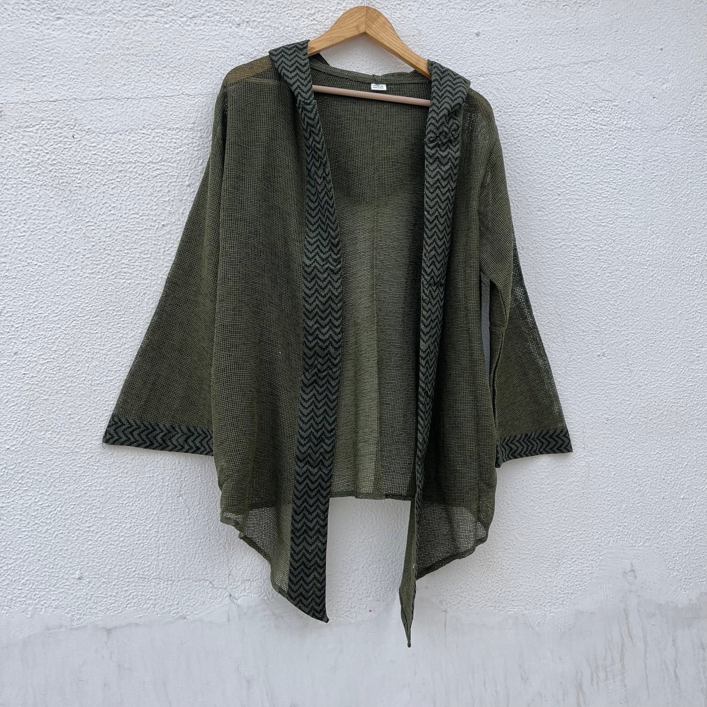 Kabira Cotton Shrug - Olive Green
