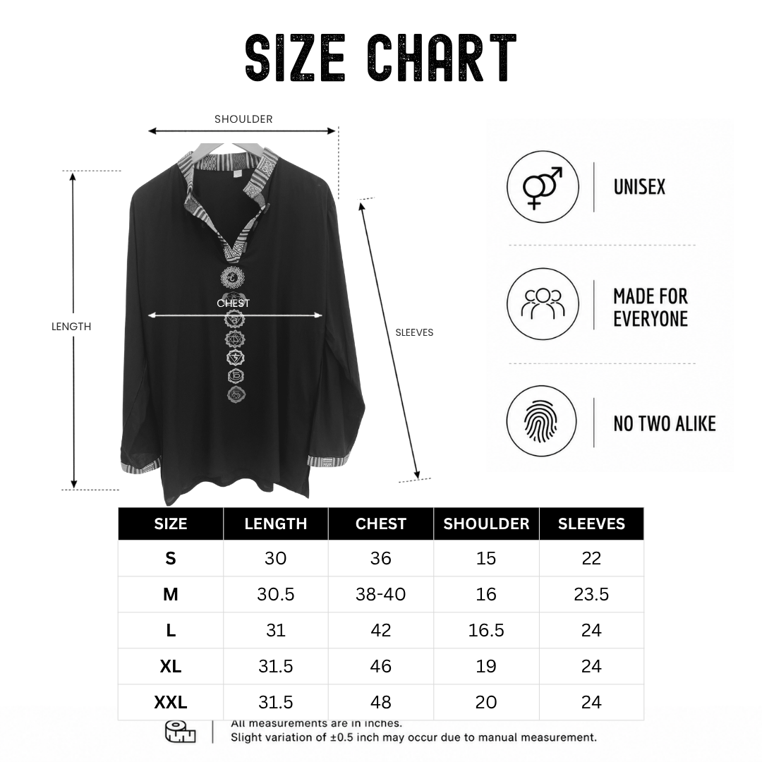 7 Chakra Kurta - White (Mulicolour Chakra)