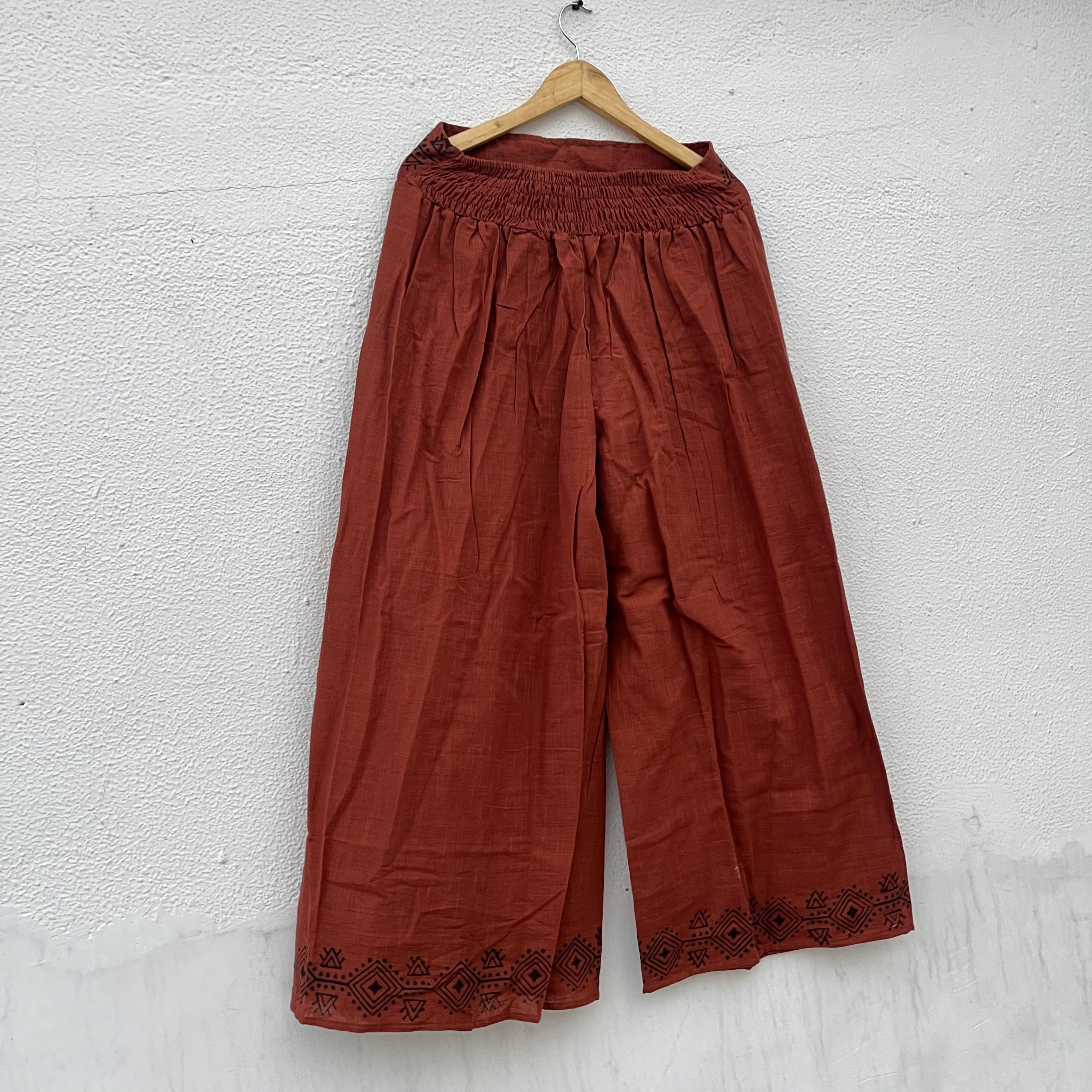 Mastani Cotton Pant- Rust Orange