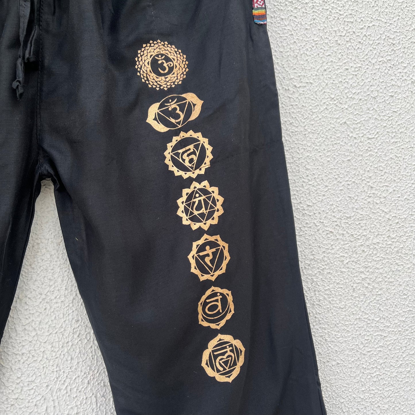 7 Chakra Pants - Black ( Golden )