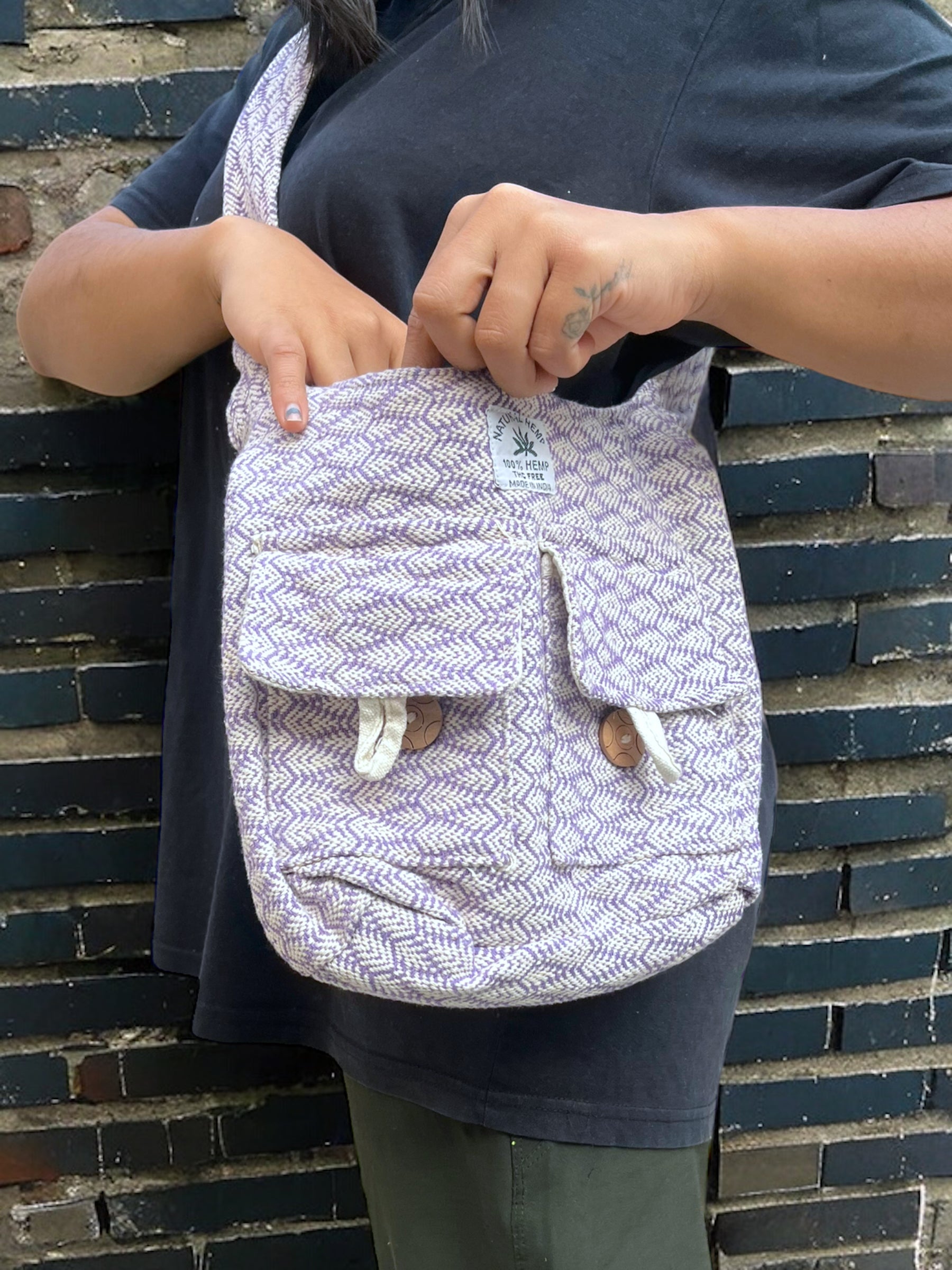Small Hemp Jhola - Lavender