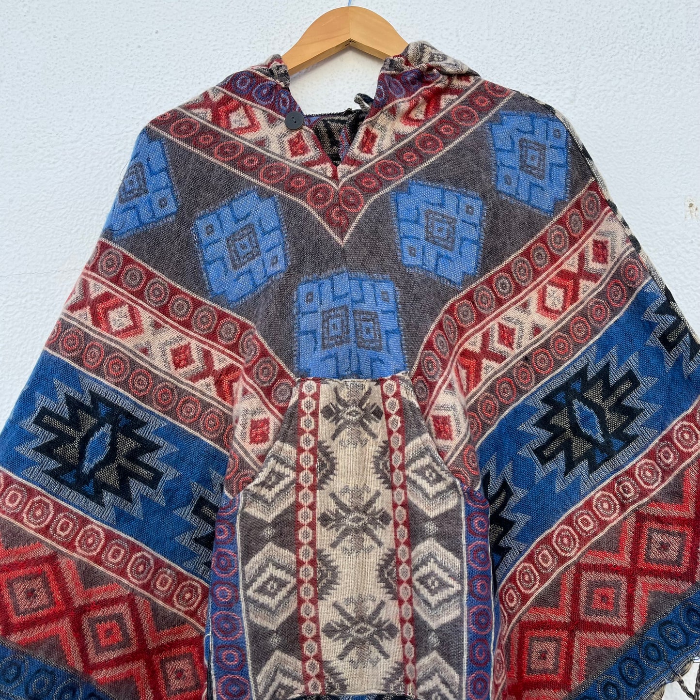 Pahadi Printed Poncho With Hood