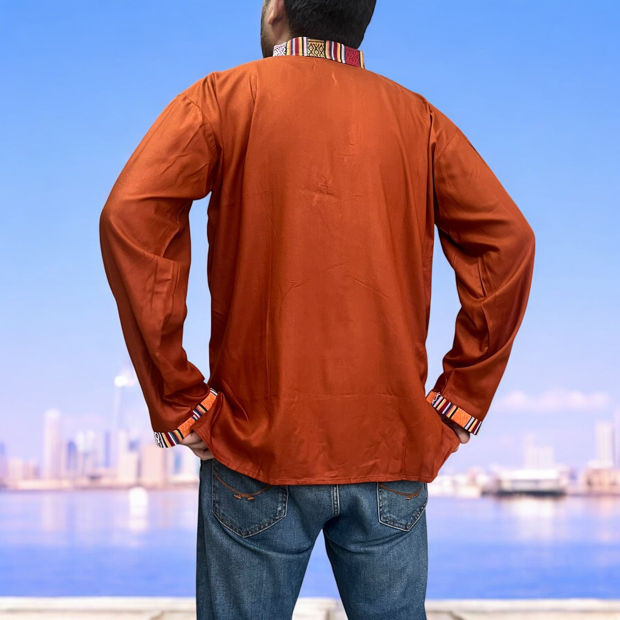 Nepali Kurta - Orange