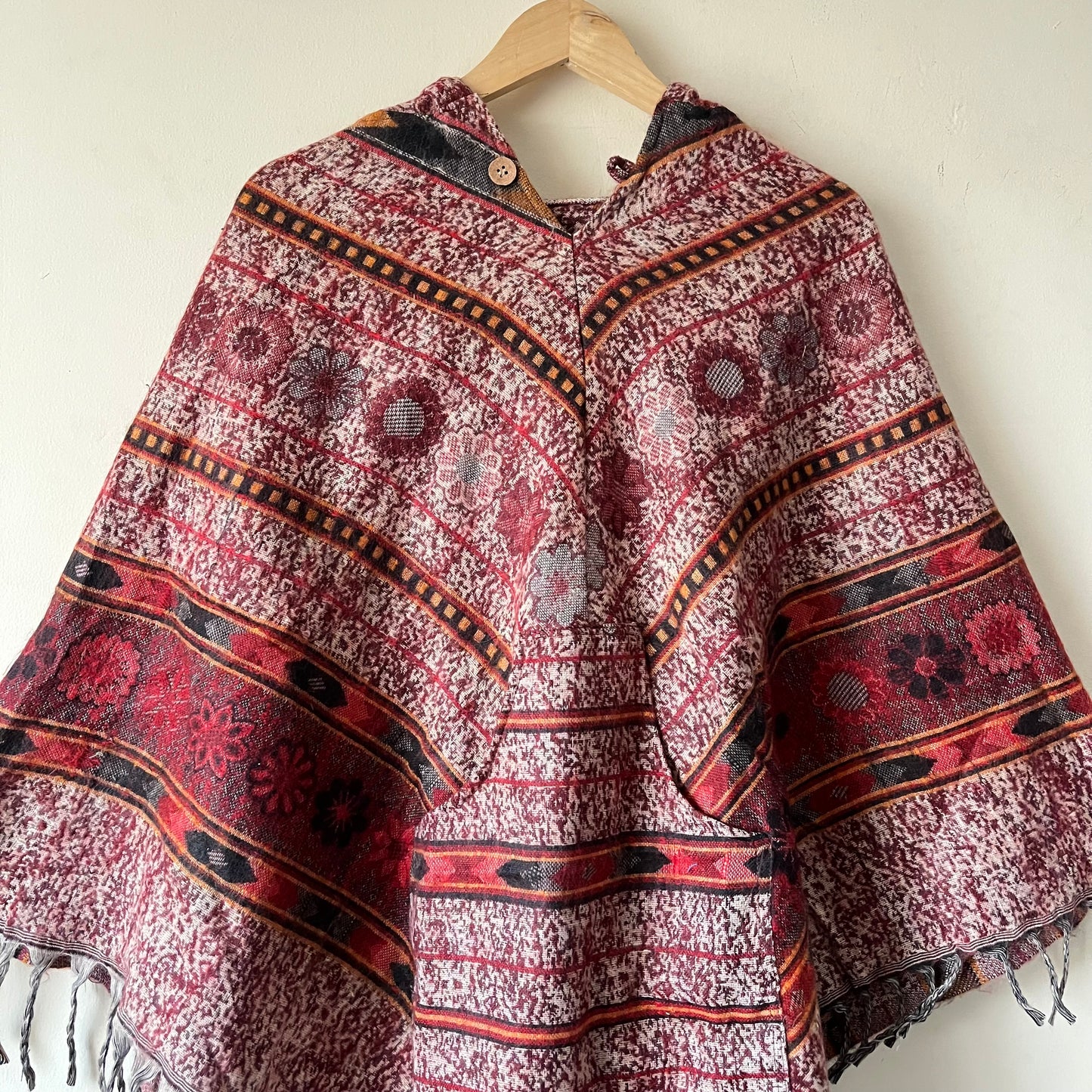 Pahadi Printed Poncho With Hood