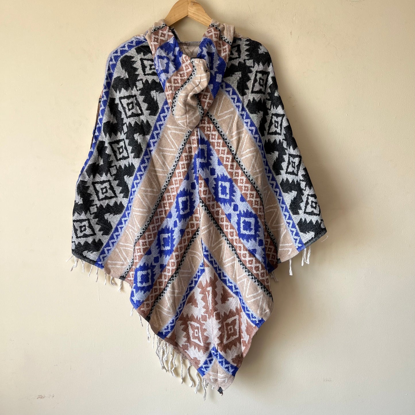 Pahadi Printed Poncho With Hood