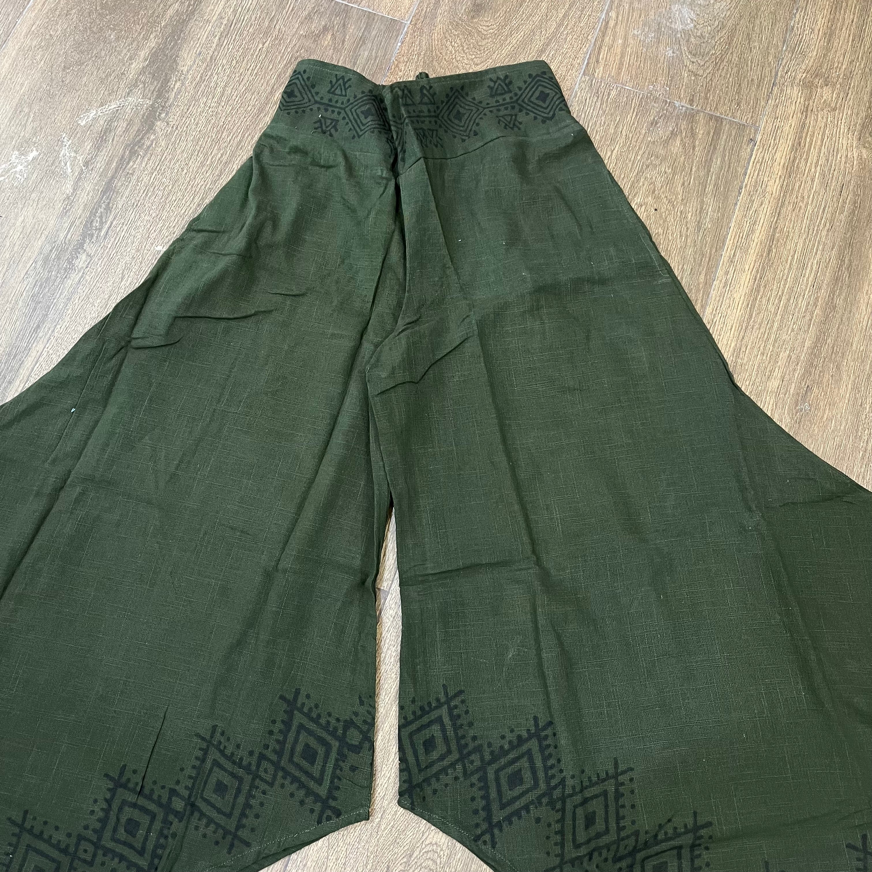 Radha Cotton Pants - Forest