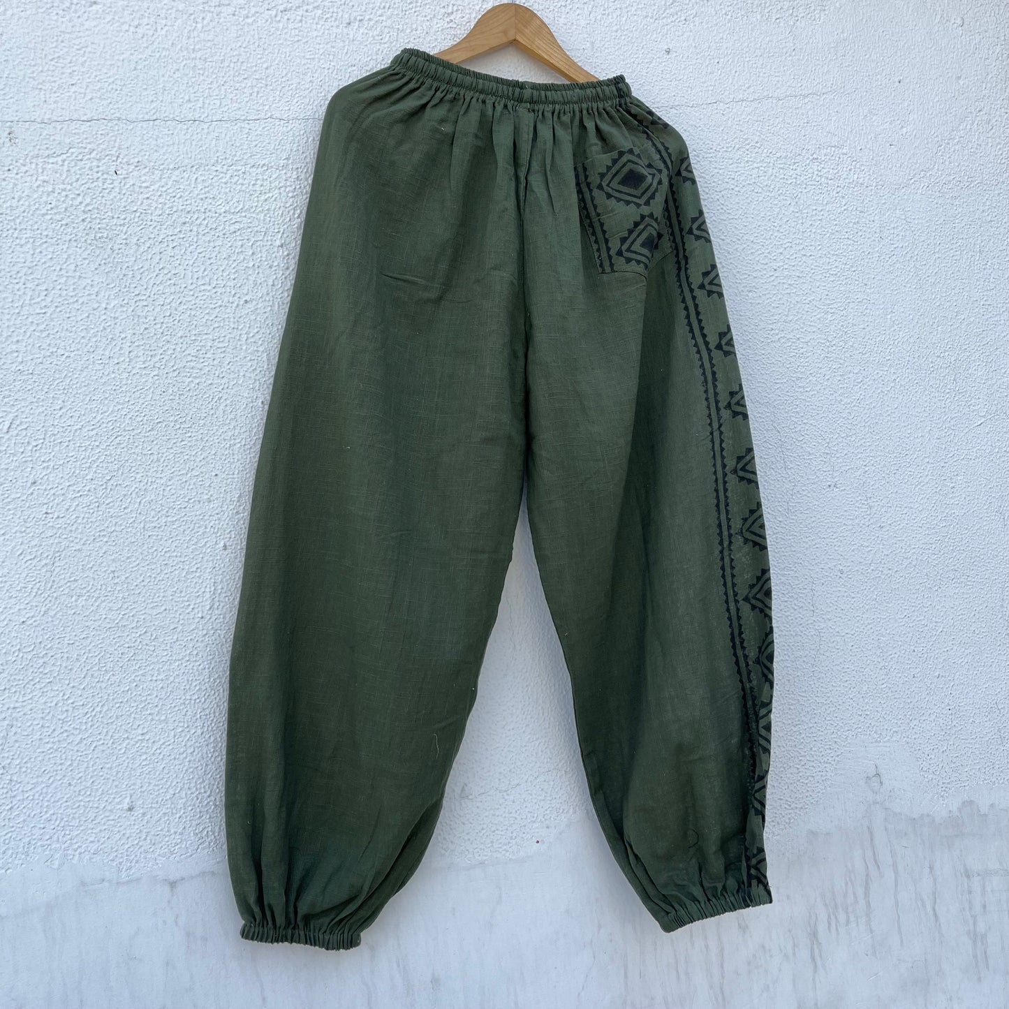 Moksha Cotton Pant- Forest Green