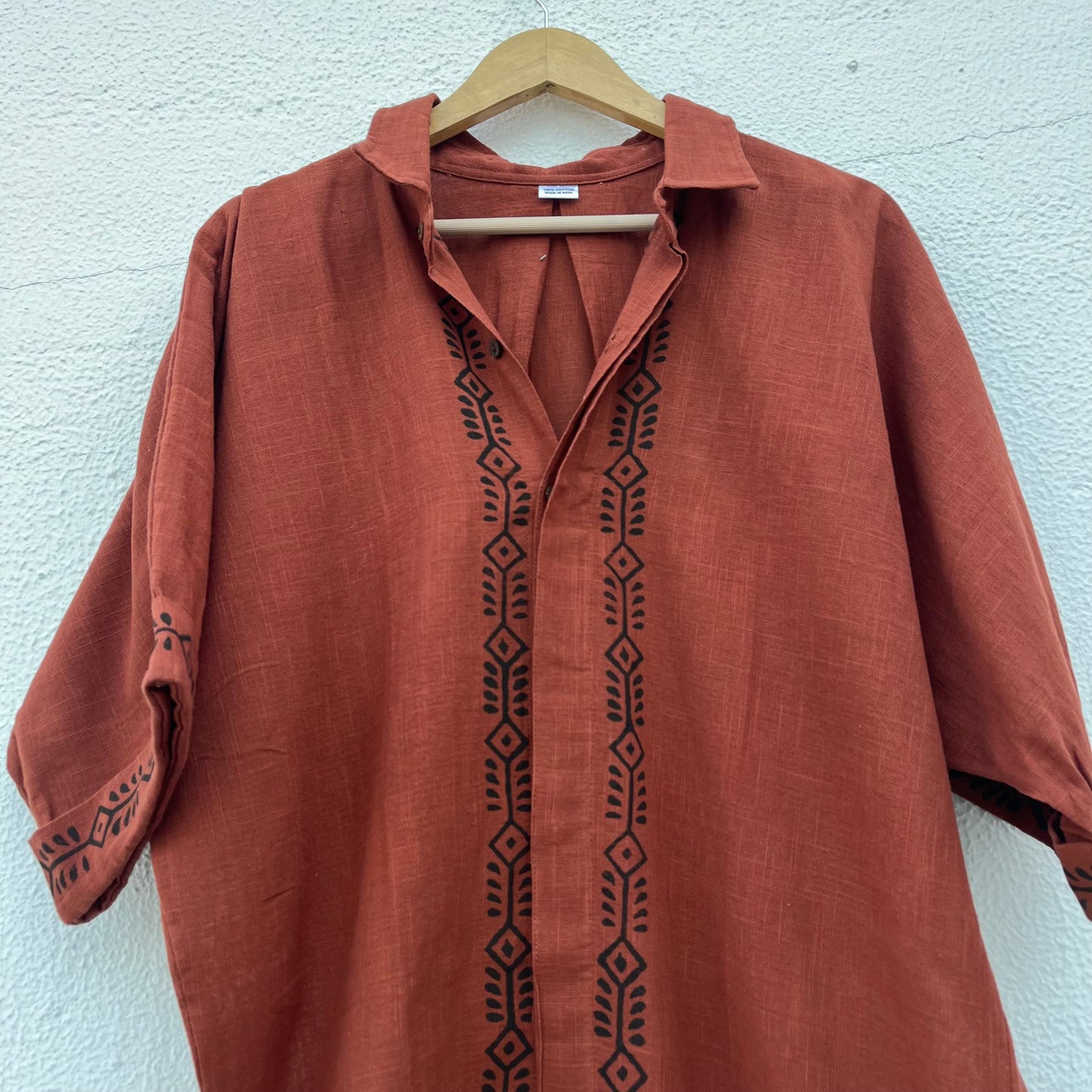 Rahgir Cotton Oversize Shirt 2.0 - Rust Orange
