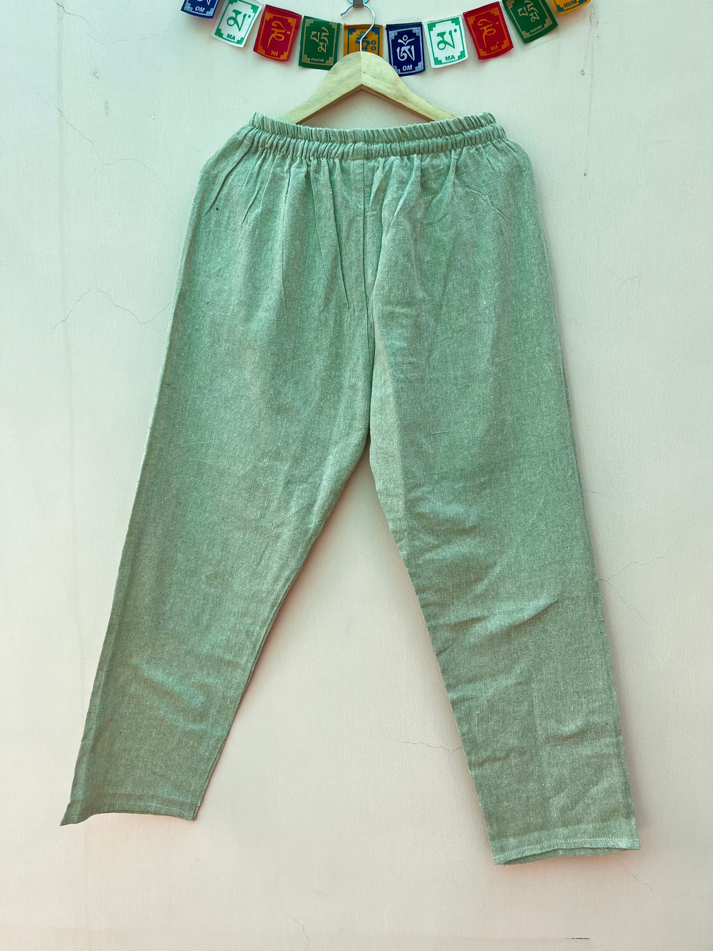 7 Chakra Pants b&w - Light Green