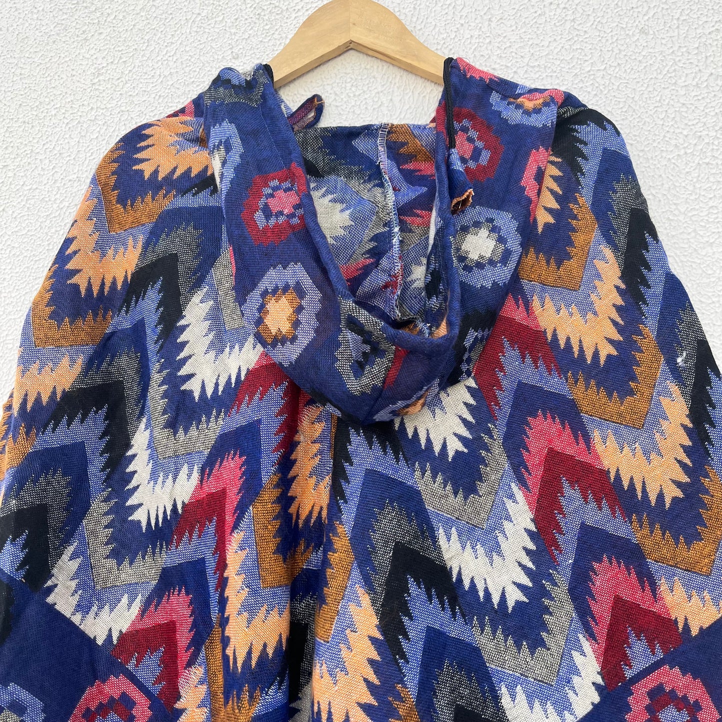 Pahadi Printed Poncho With Hood