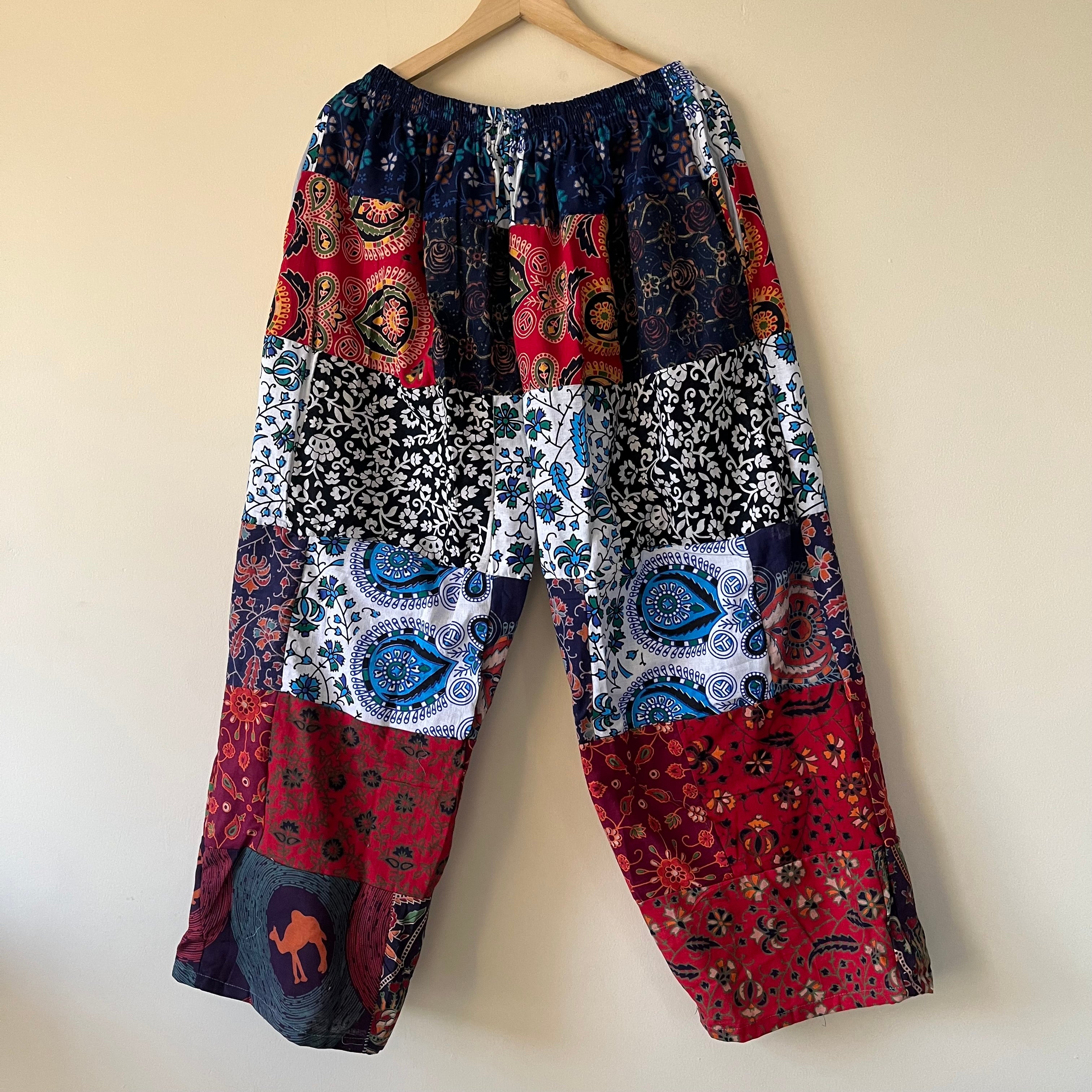 Cotton Patchwork  Pants- Mix Print (Palazzo Style)