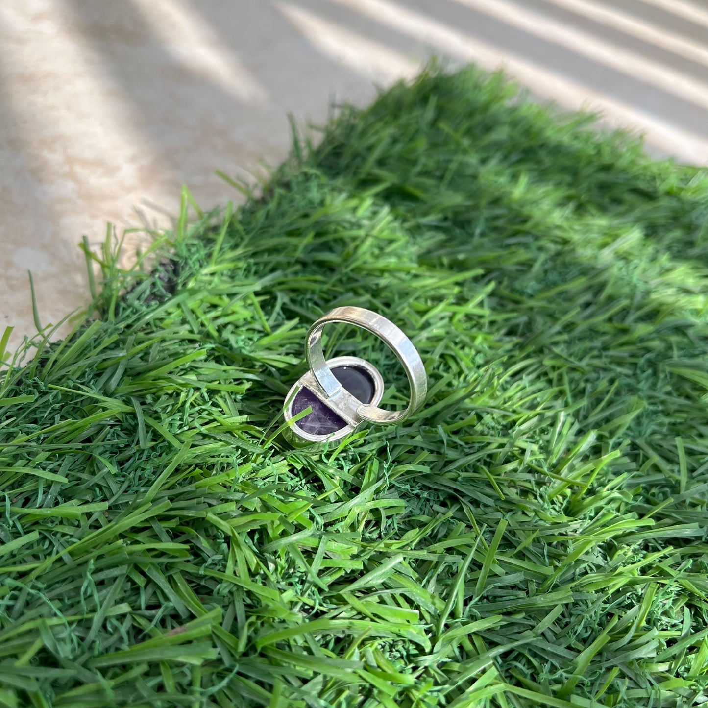 Green Onyx Adjustable Ring