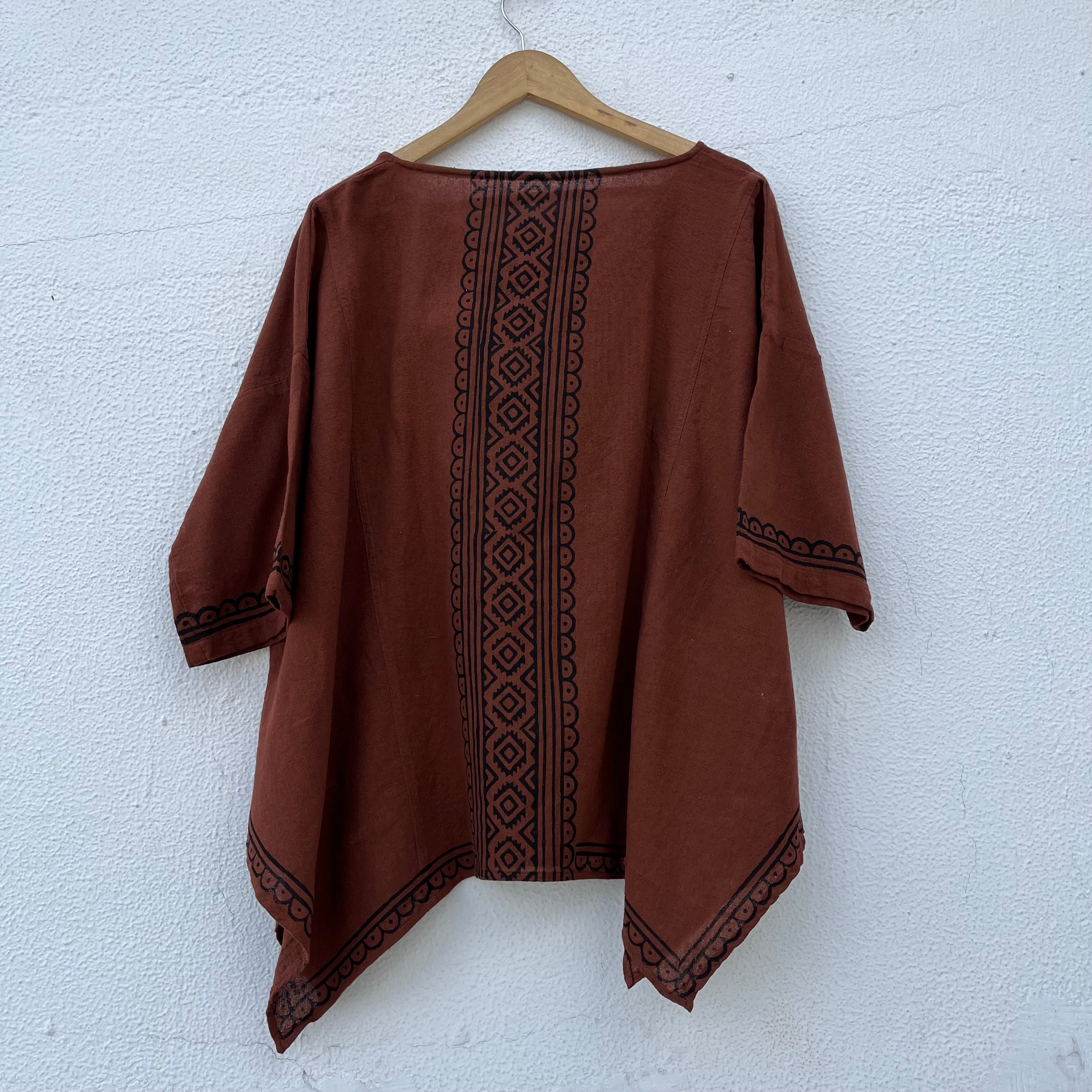 Bairan Cotton Top- Vintage Rust