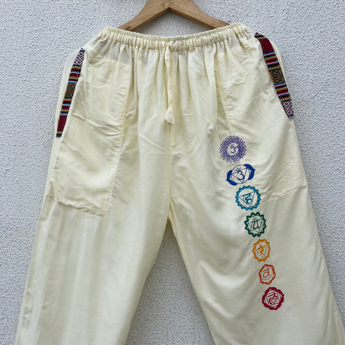 7 Chakra Pants - Cream (Multicolour)