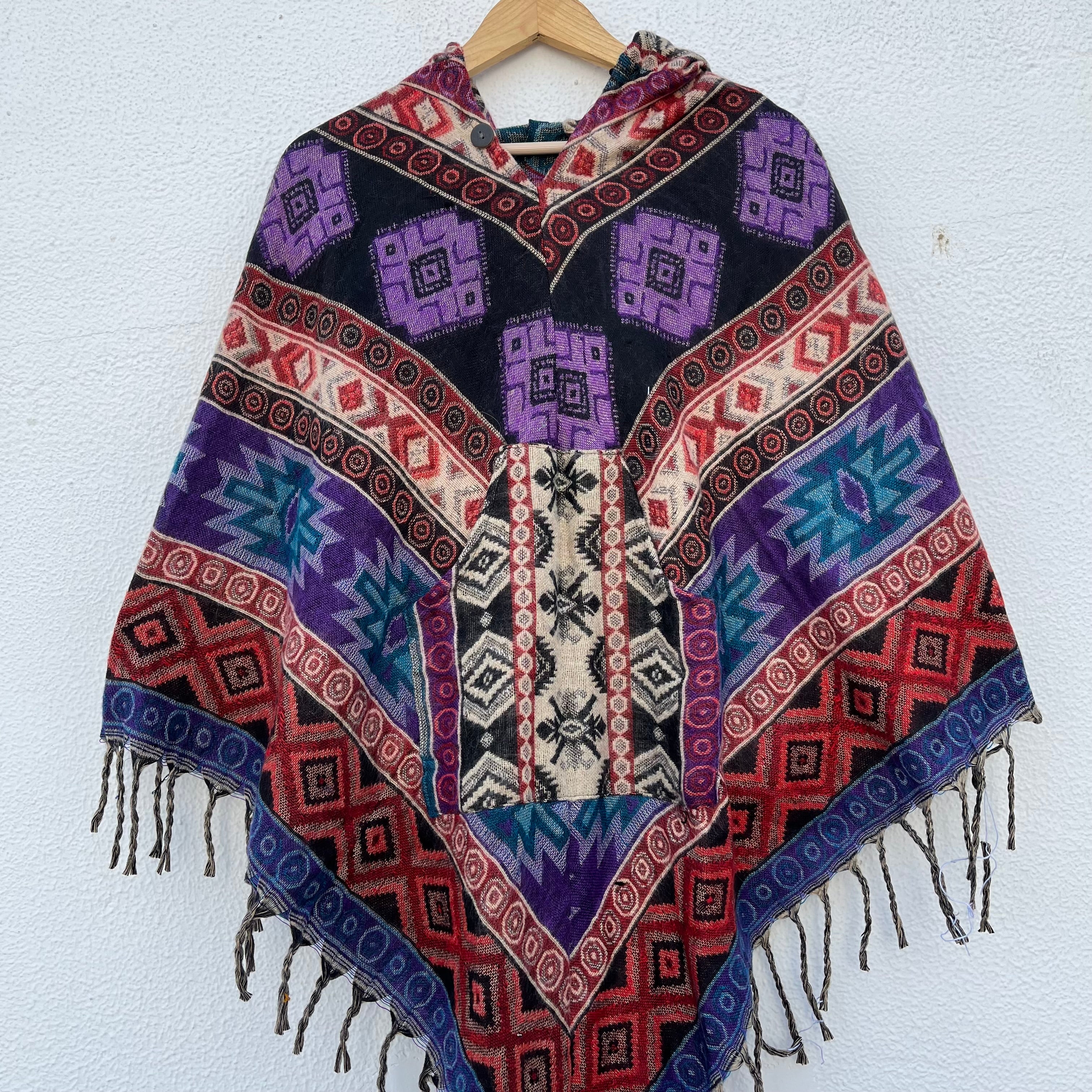 Pahadi Printed Poncho With Hood