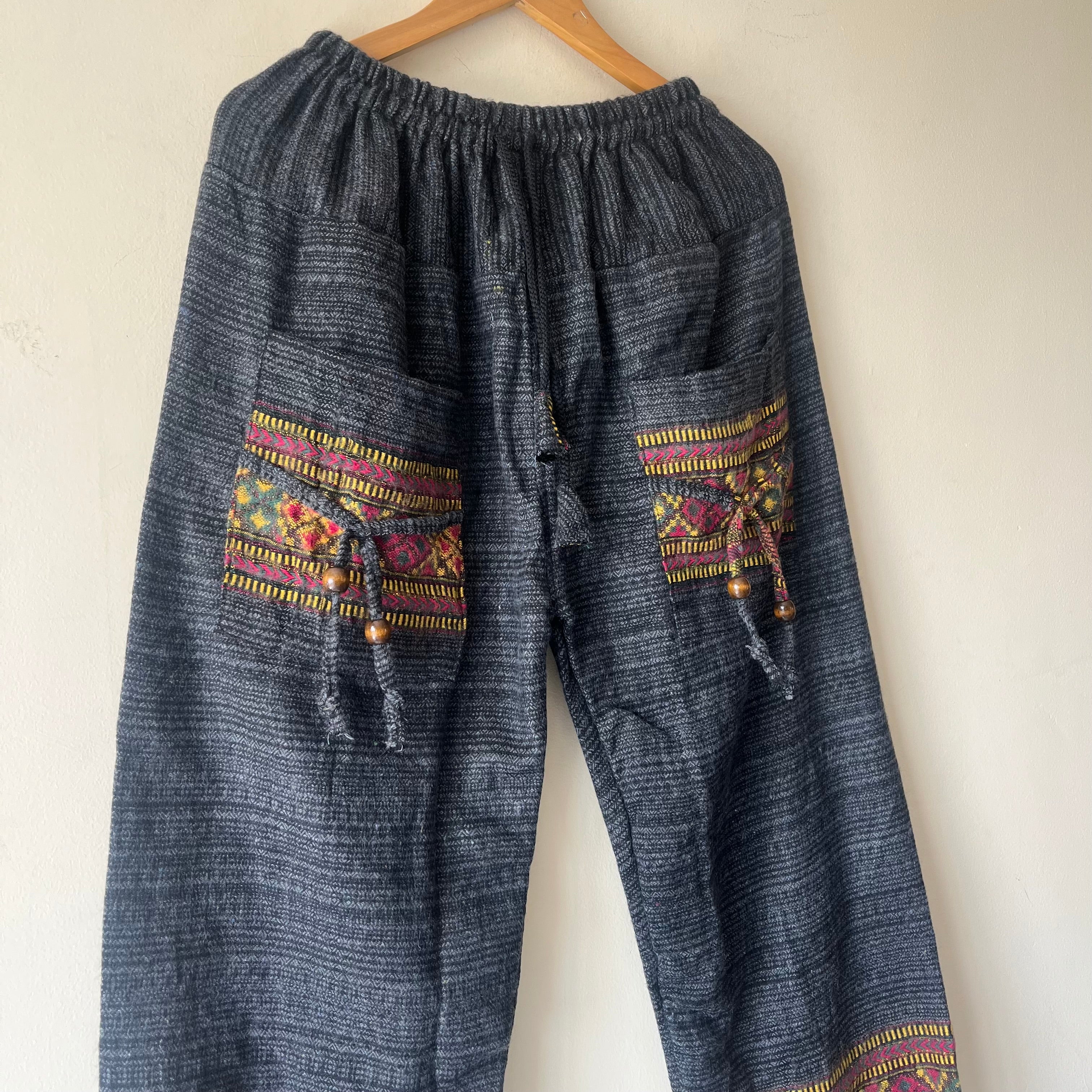 Combo Set - Kullu Poncho + Woollen Pants (Brown+ Black)