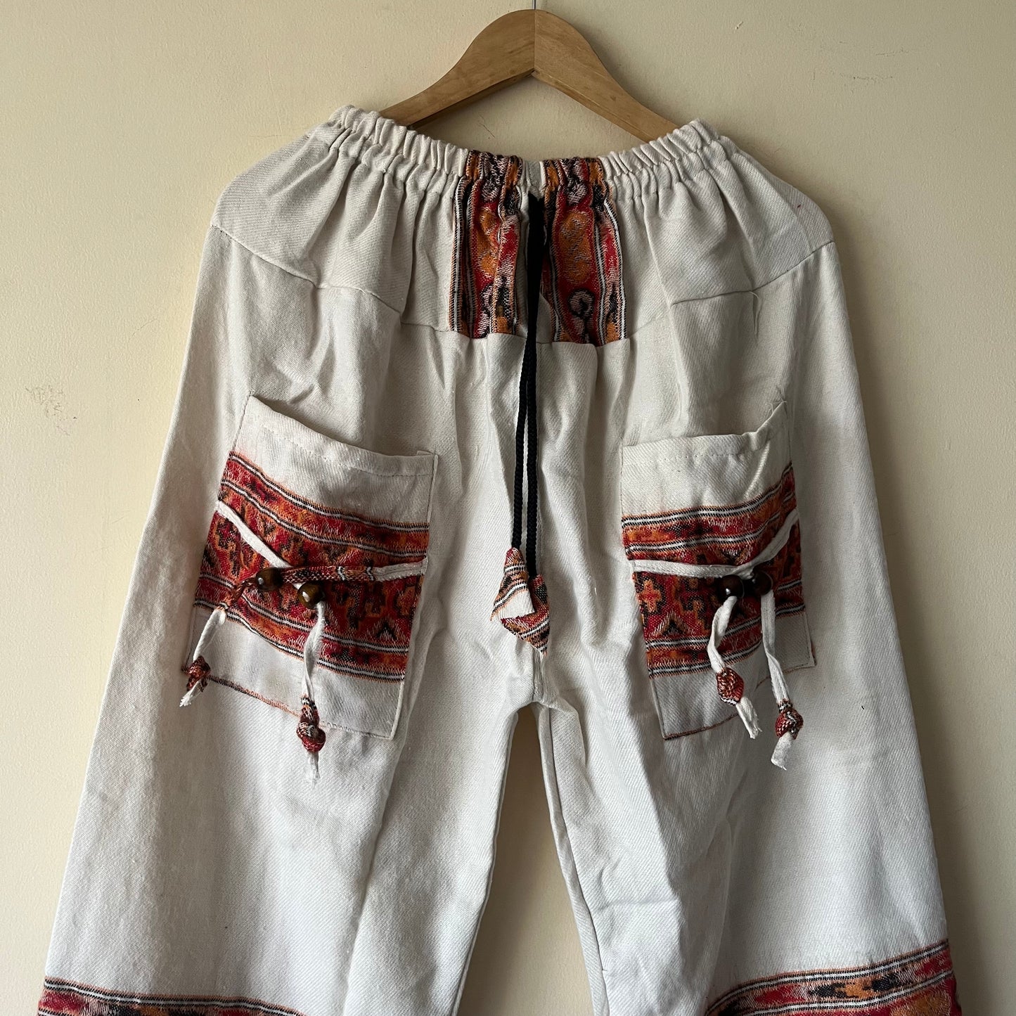 Combo Set - 3 Patti Poncho + 3 Patti Pants (White)