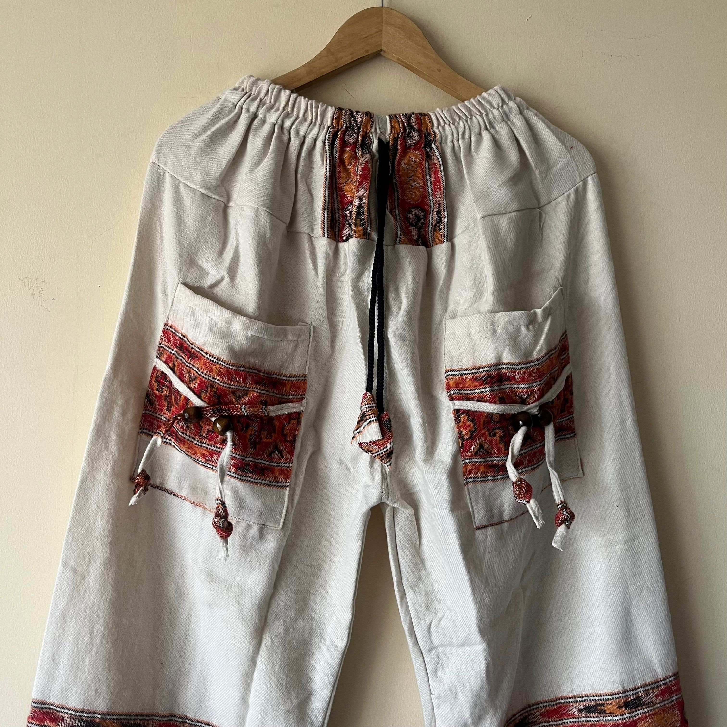 Combo Set - 3 Patti Poncho + 3 Patti Pants (White)
