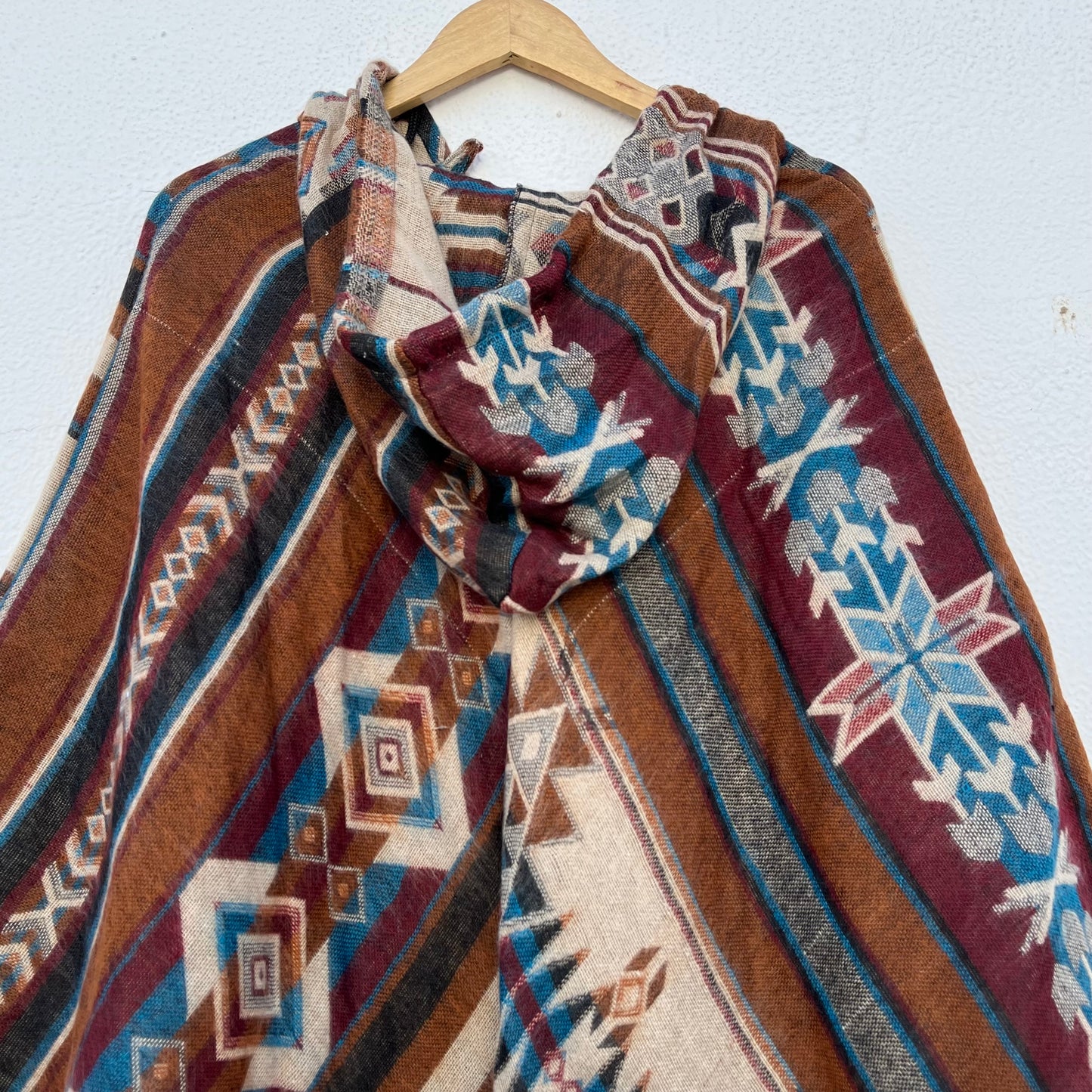 Pahadi Printed Poncho With Hood