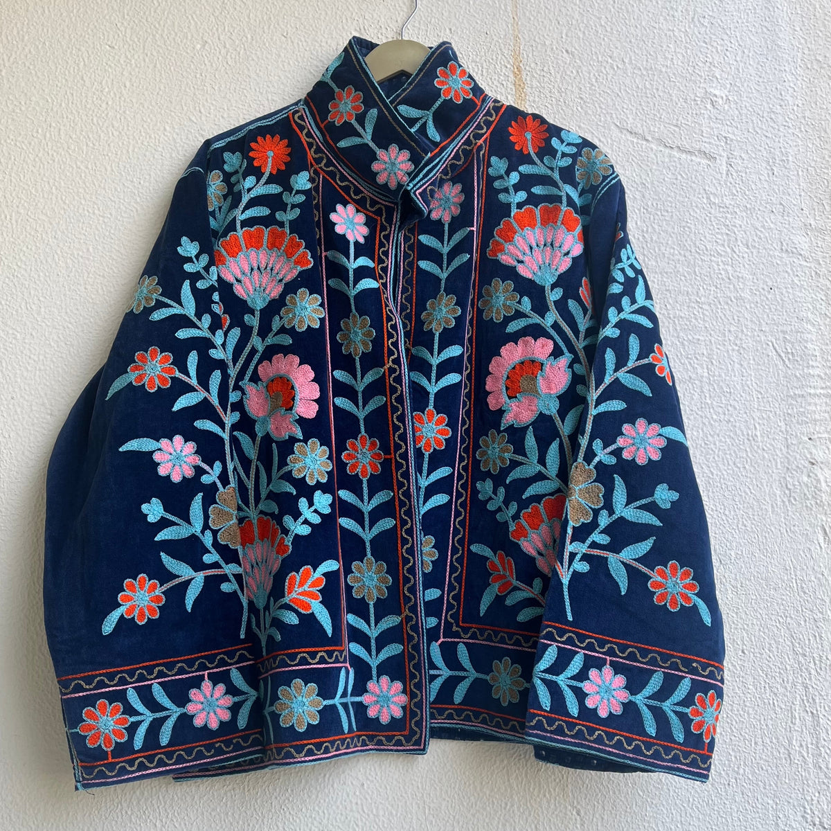 Jaipuri Thread Velvet Jacket