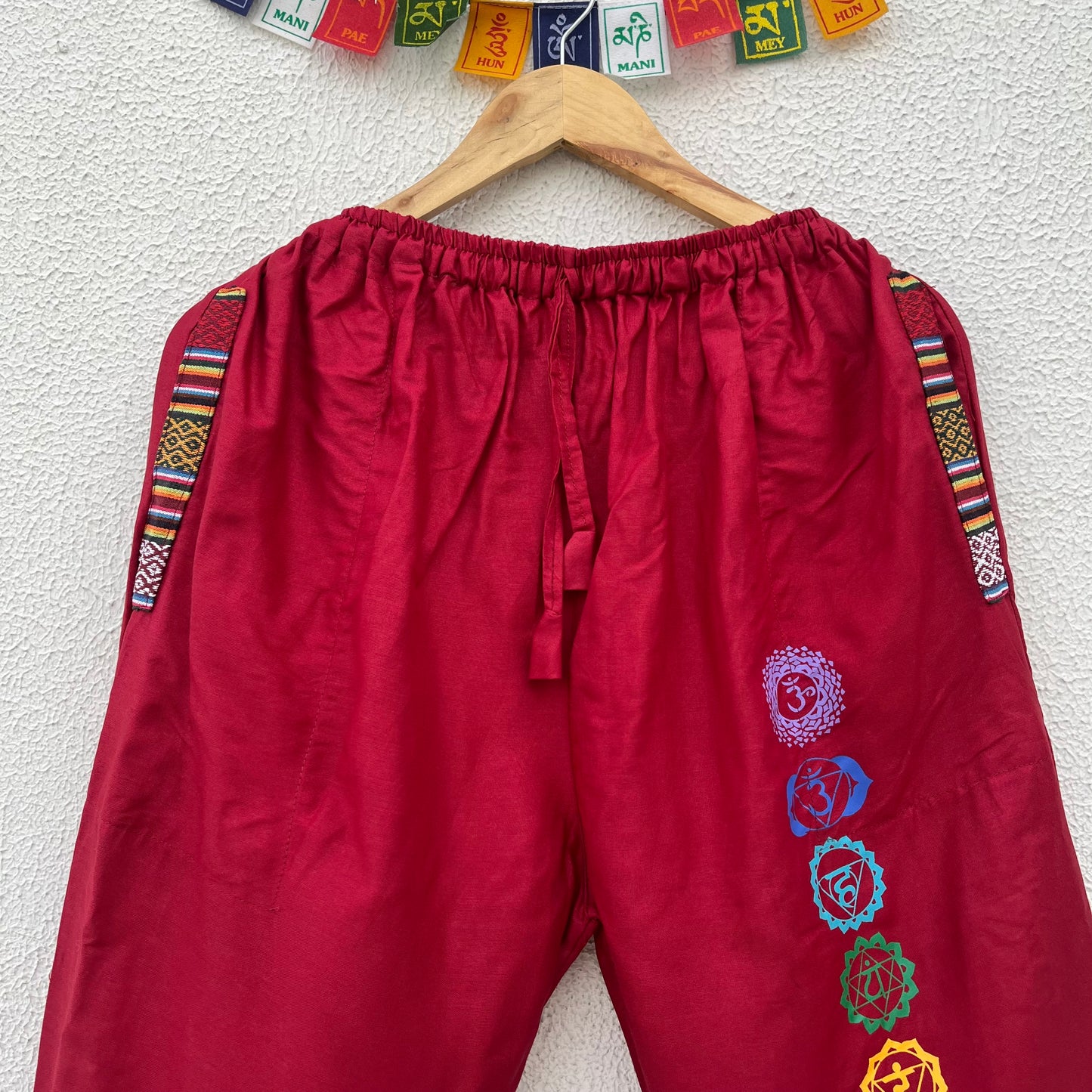 7 Chakra Pants - Maroon (Multicolour)
