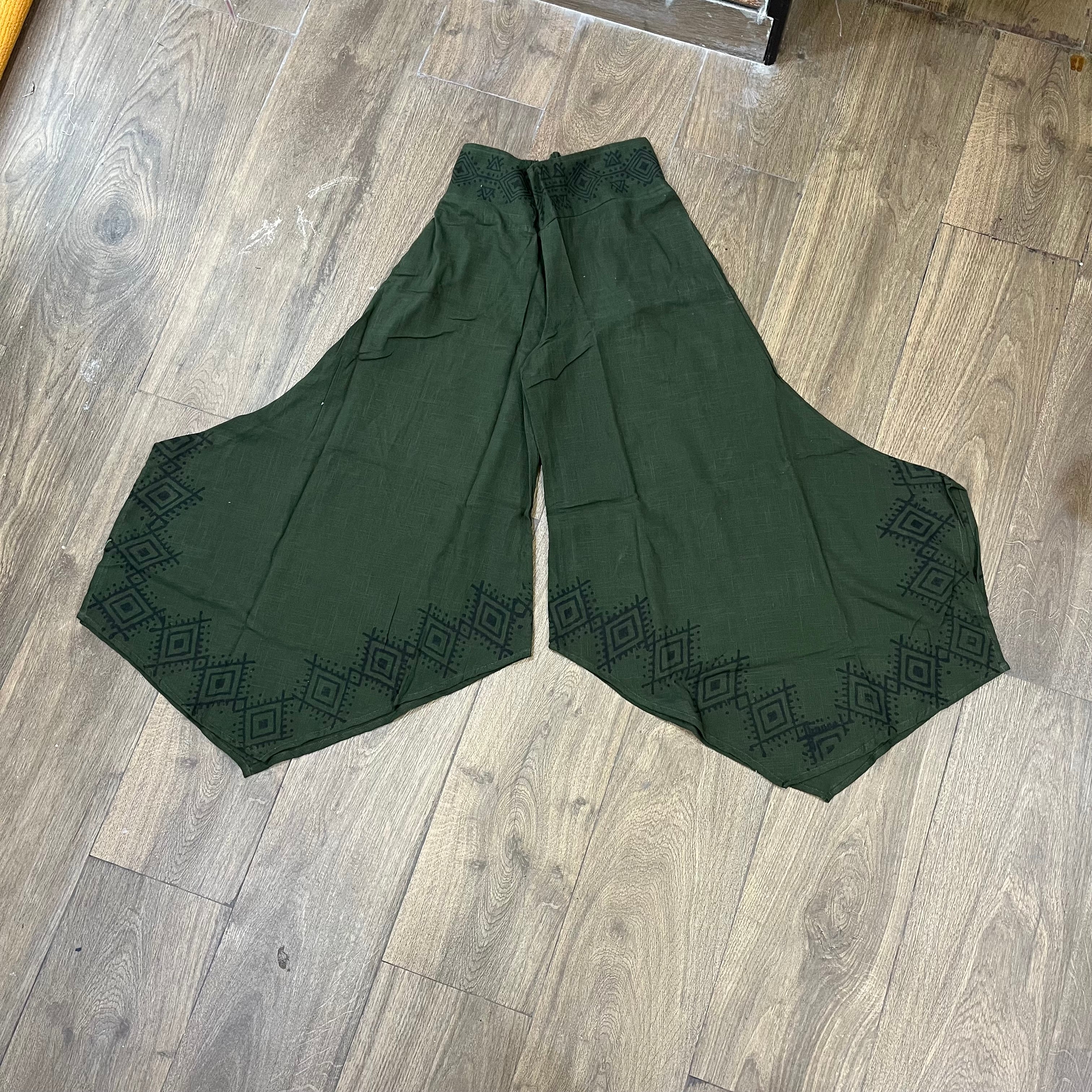 Radha Cotton Pants - Forest