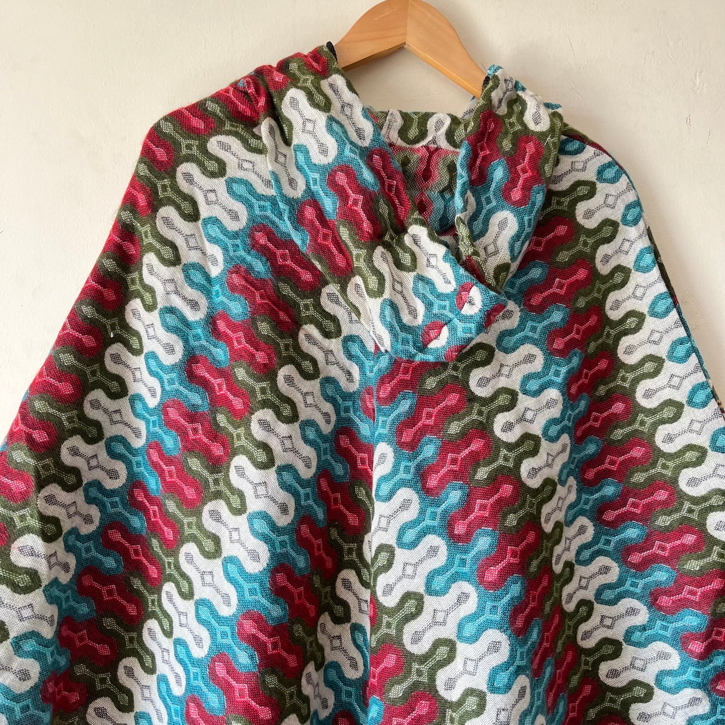 Pahadi Printed Poncho With Hood