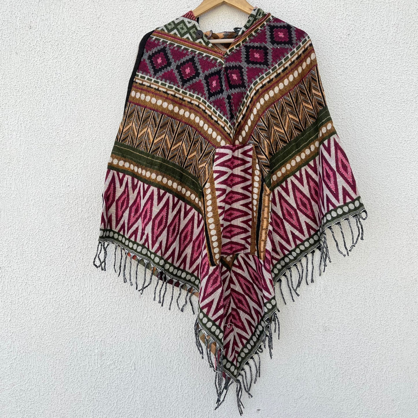 Pahadi Printed Poncho With Hood