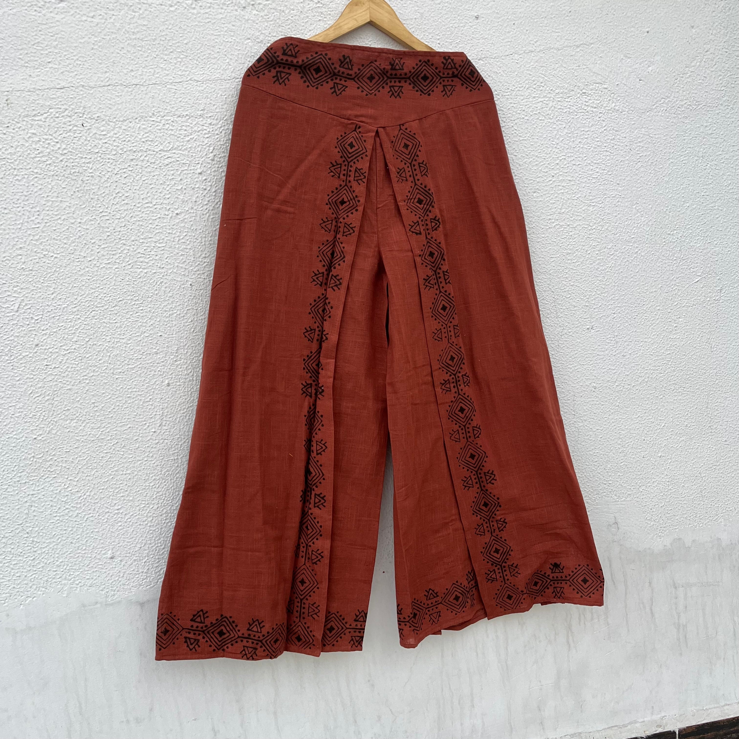 Mastani Cotton Pant- Rust Orange