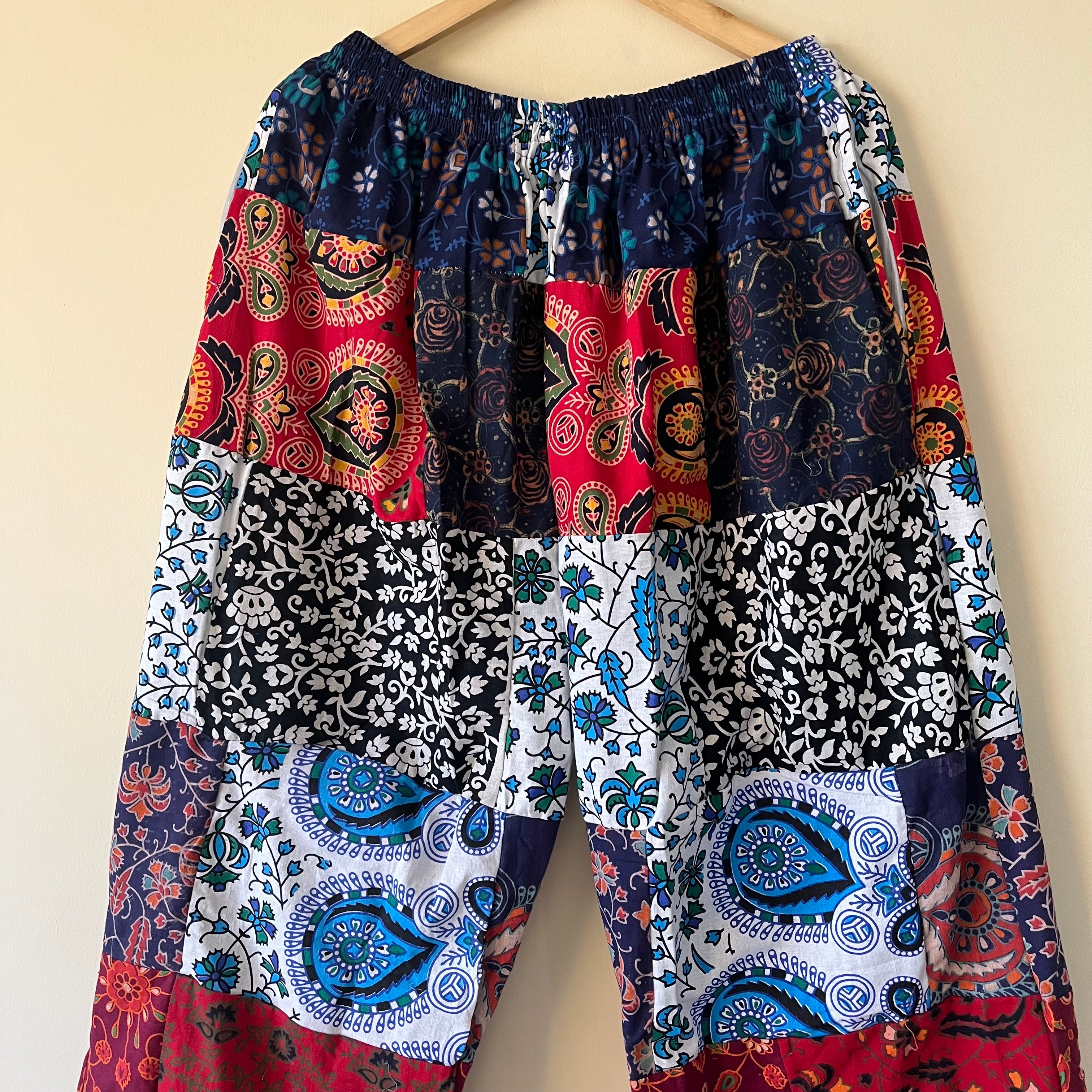 Cotton Patchwork  Pants- Mix Print (Palazzo Style)