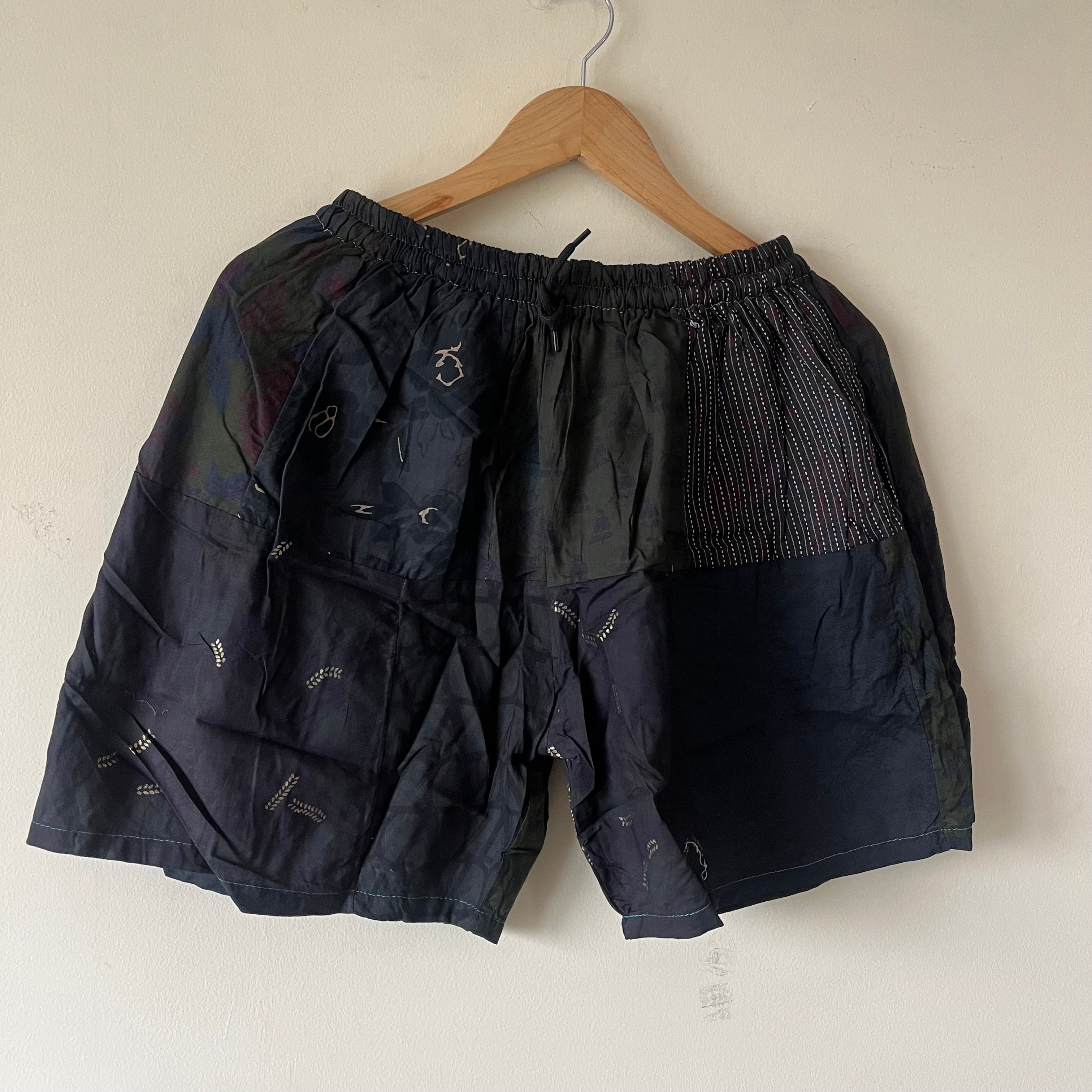 Patchwork Shorts - Black