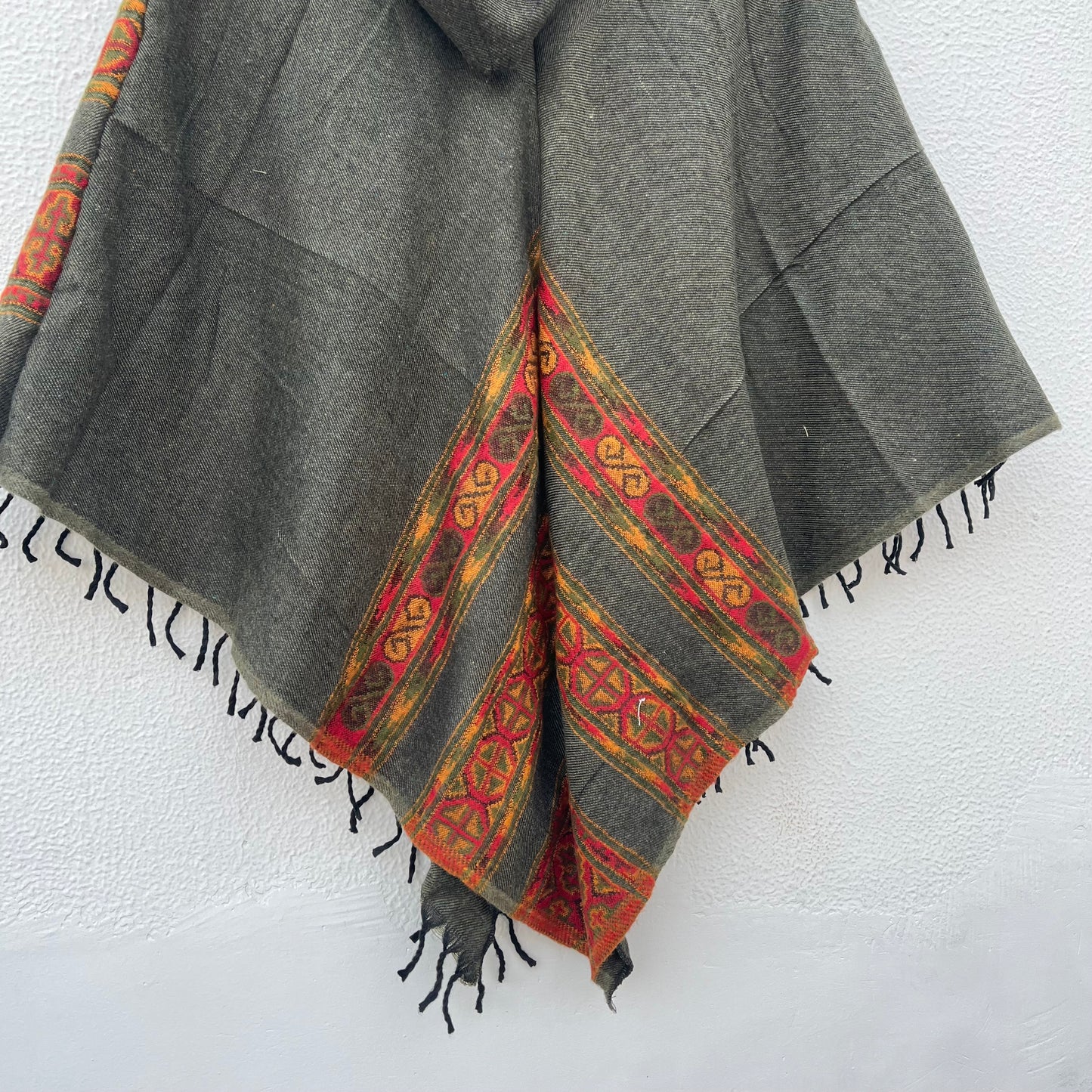 Pahadi Poncho 3 Patti with Hood - Green