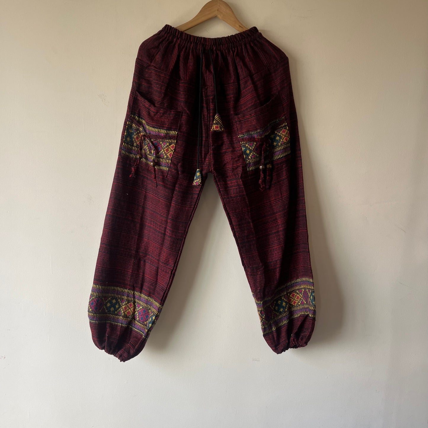 Woollen Pahadi Kullu Pants- Maroon
