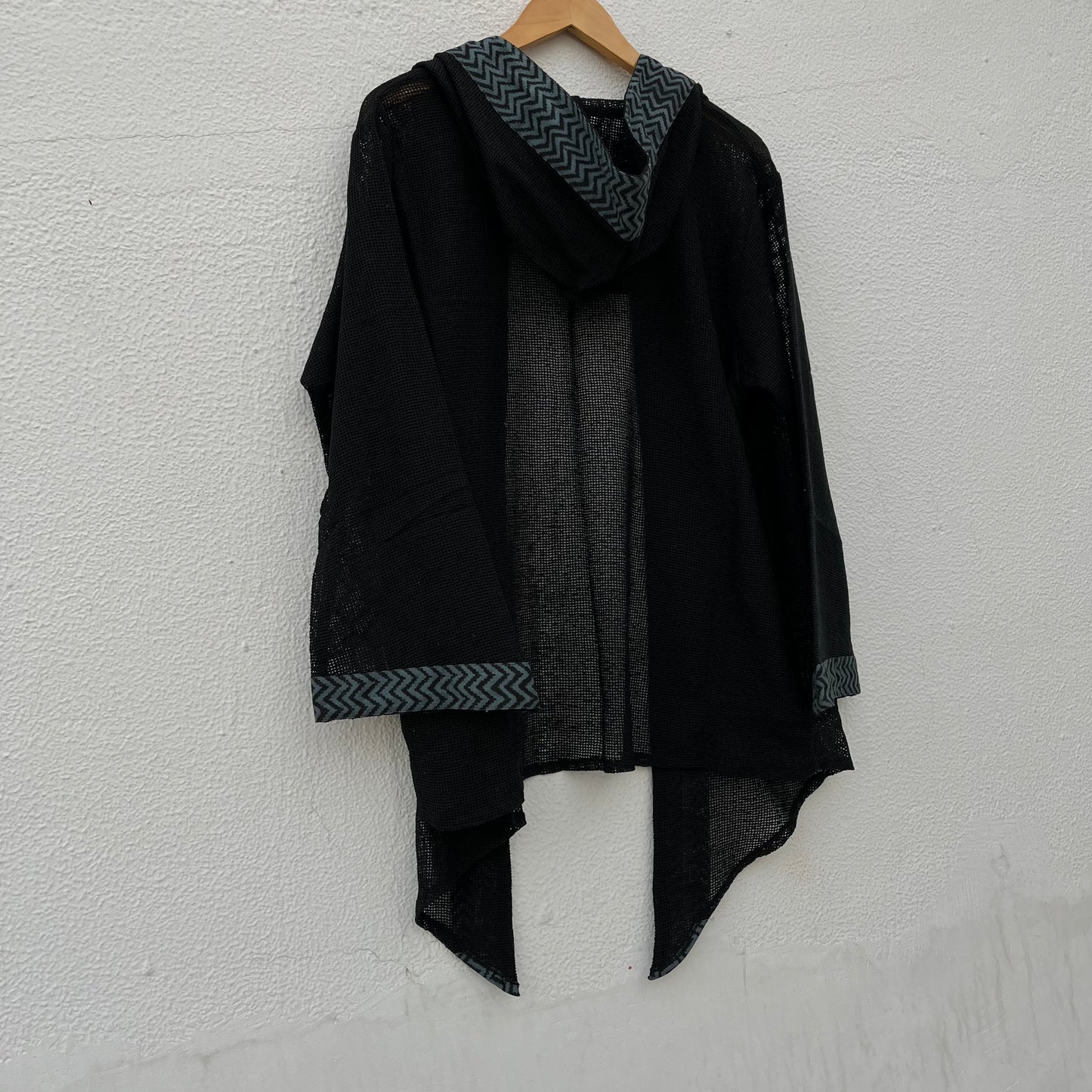 Kabira Cotton Shrug - Midnight Black